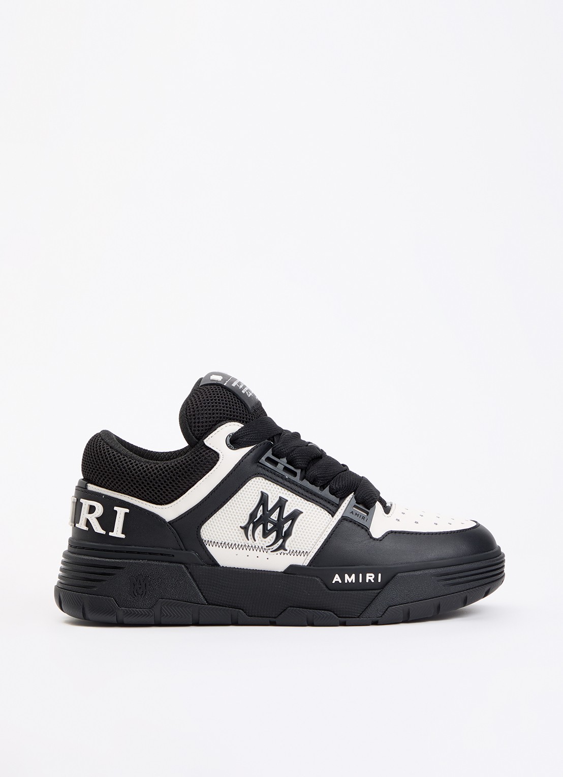 AMIRI MA-1 sneaker van leer met logo - voorkant 6 zwart