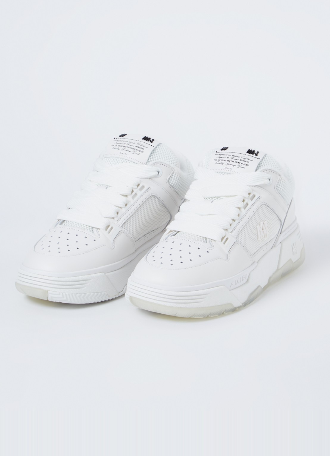 AMIRI MA-1 sneaker van leer met mesh details  - detail wit