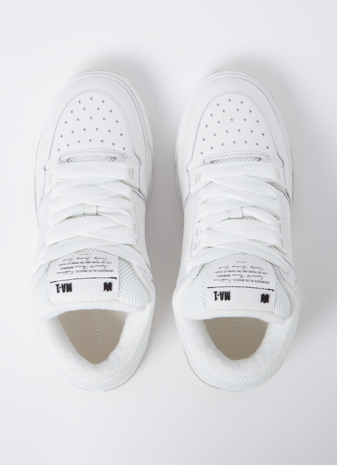 AMIRI MA-1 sneaker van leer met mesh details  - detail 2 wit