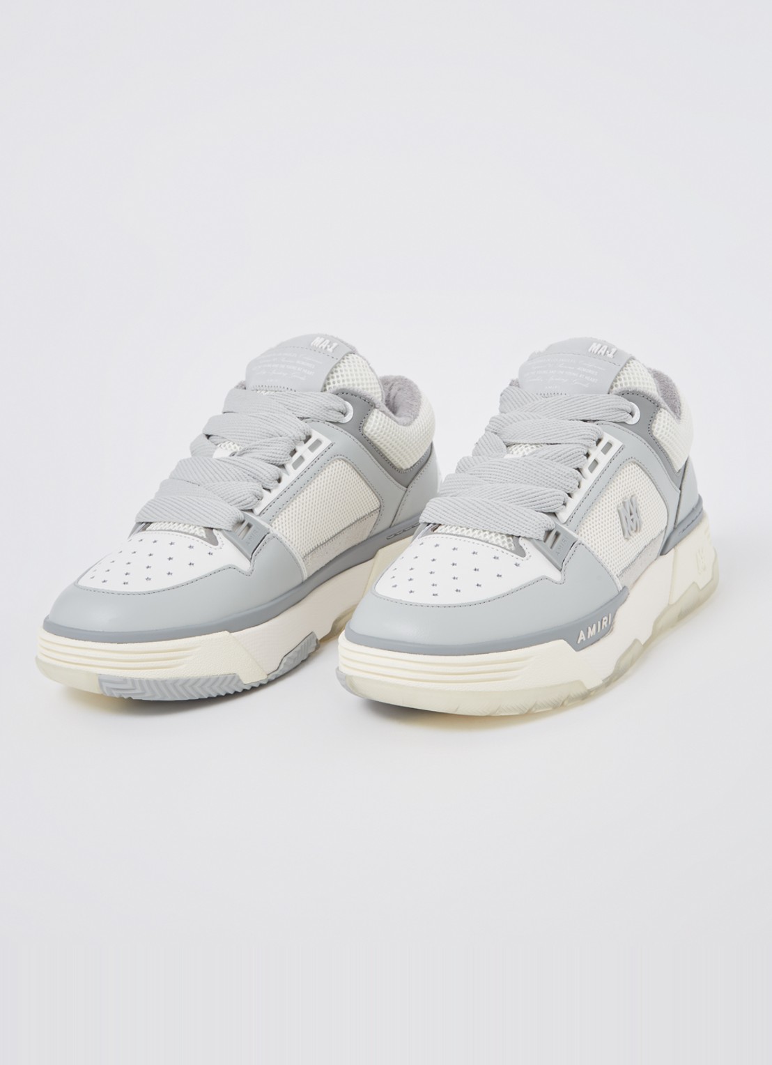 AMIRI MA-1 sneaker van leer met mesh details - detail 3 grijs