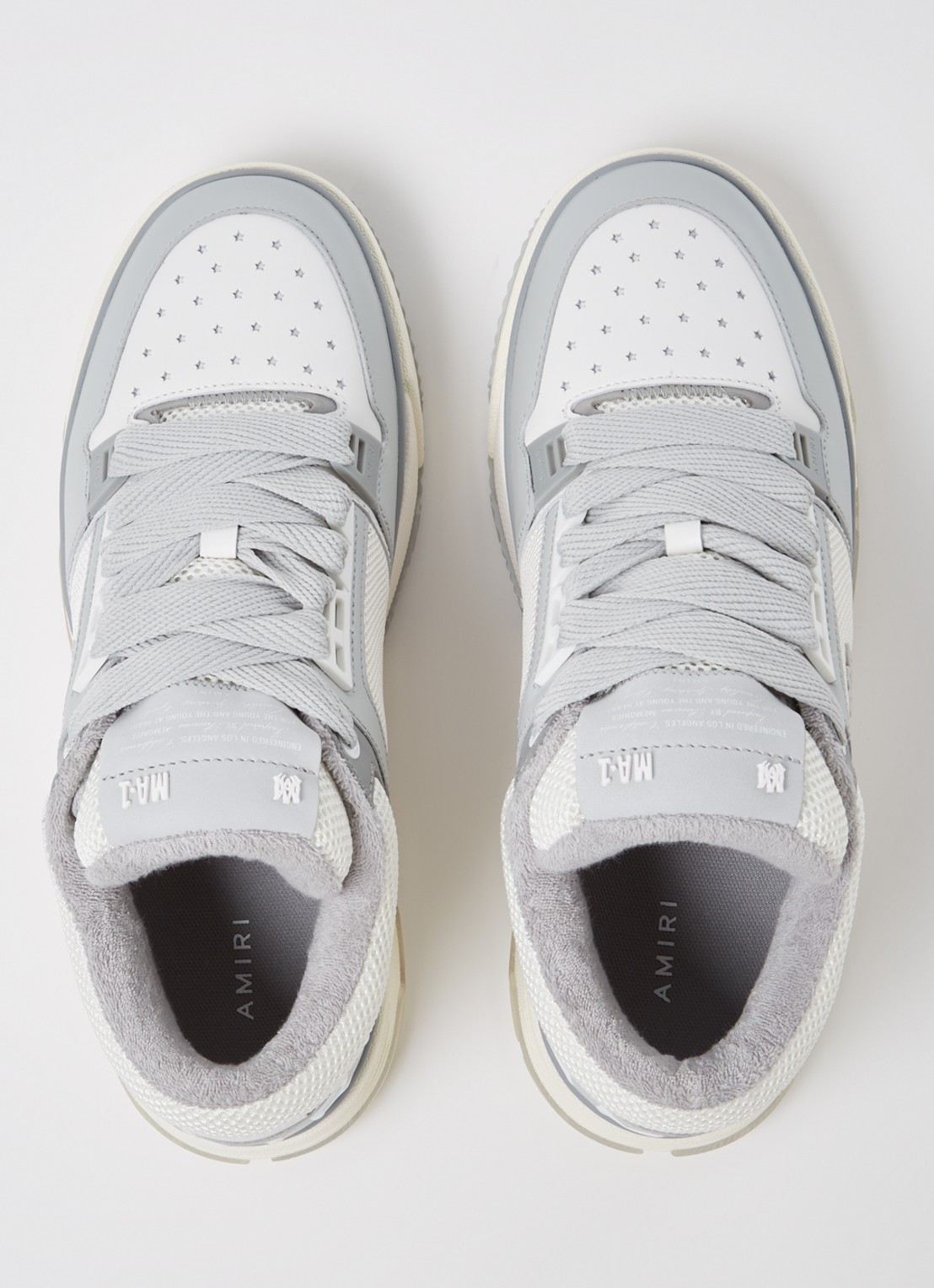 AMIRI MA-1 sneaker van leer met mesh details - detail 4 grijs
