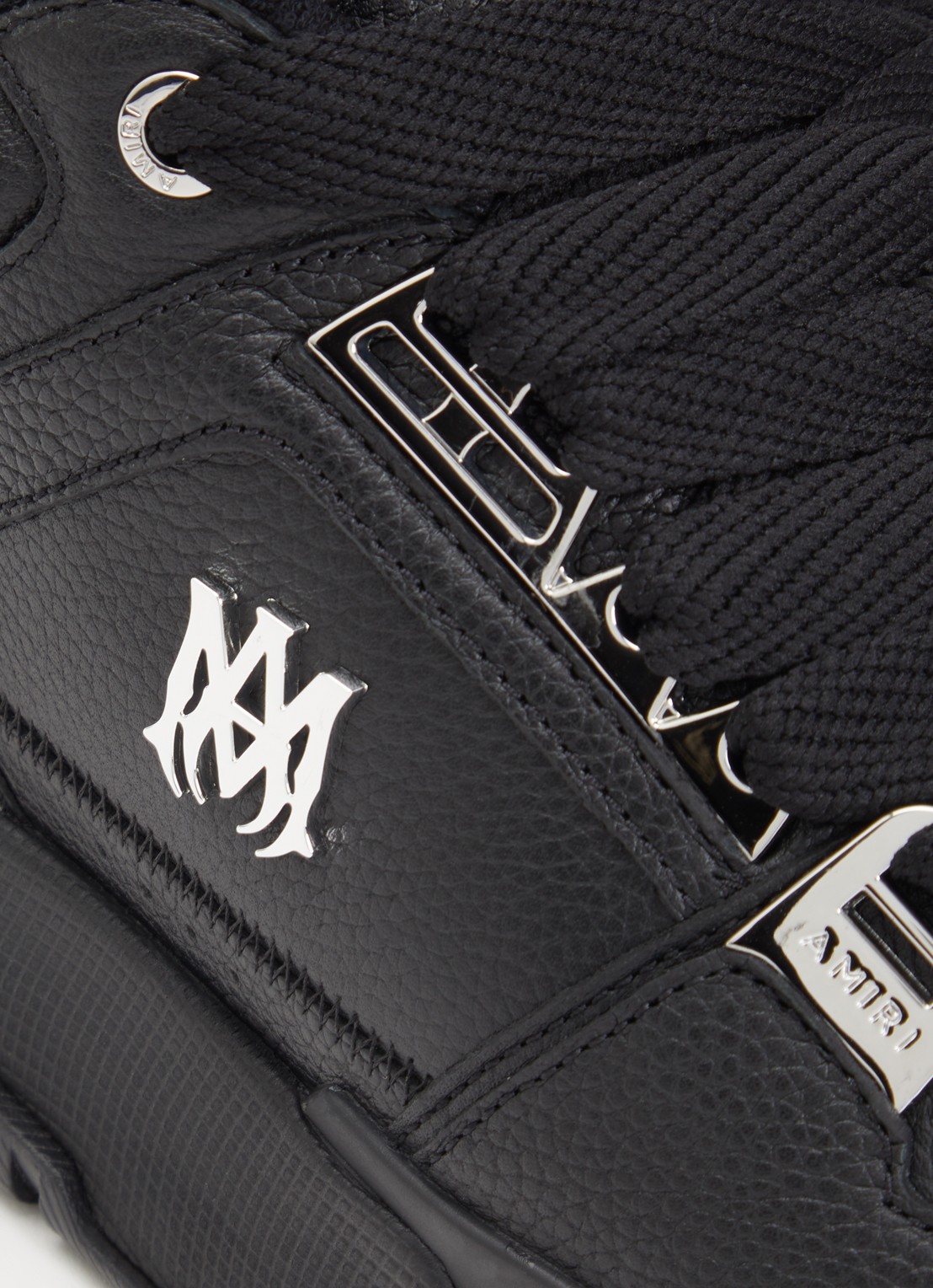 AMIRI MA-1 sneaker van leer met metallic details - detail 6 zwart