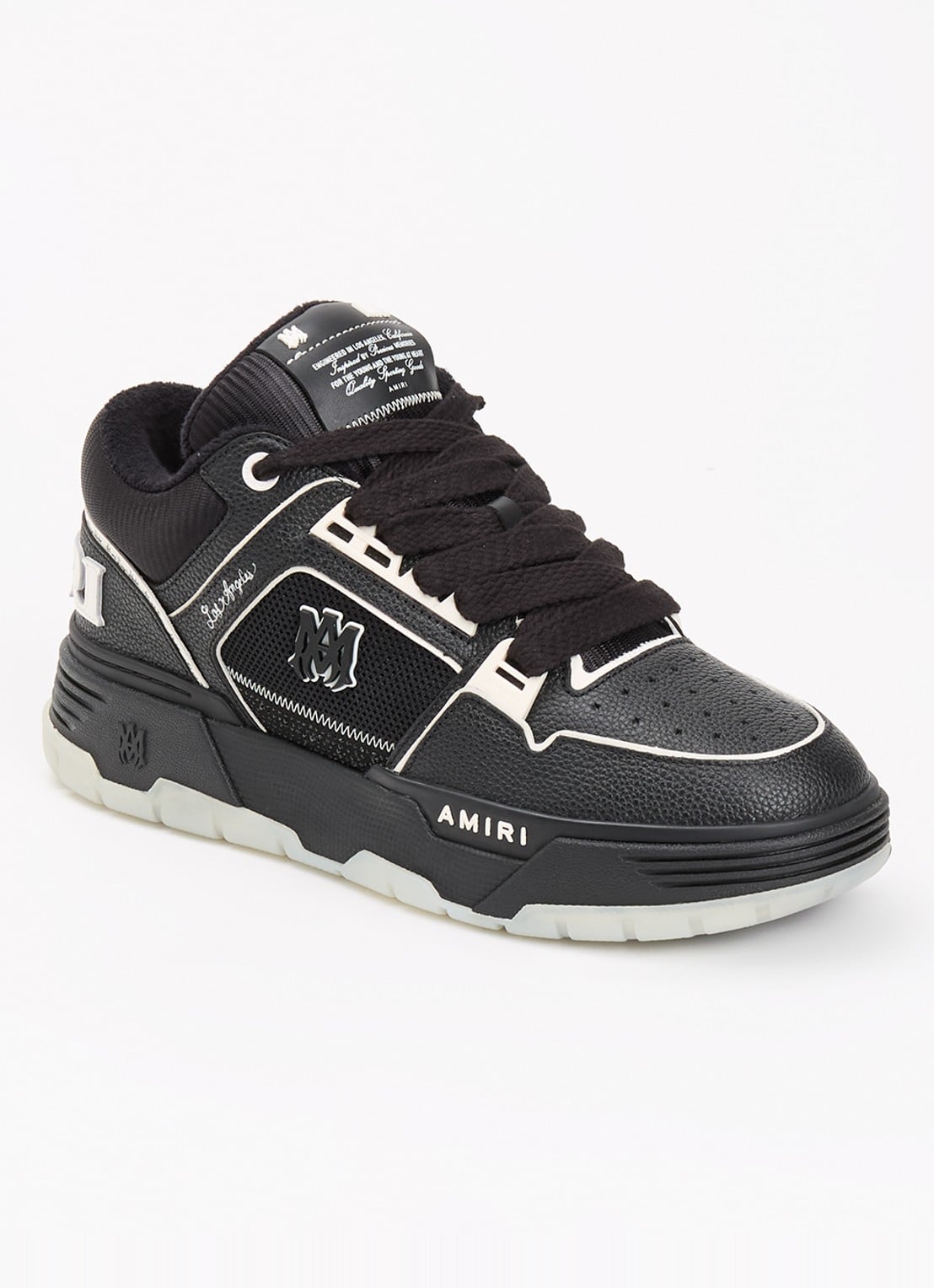 AMIRI MA-1 sneaker van leer - voorkant zwart