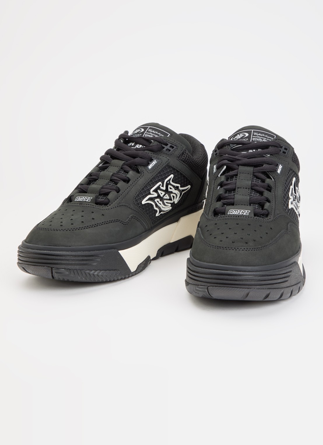 AMIRI MA-94 sneaker van nubuck met logo - detail zwart