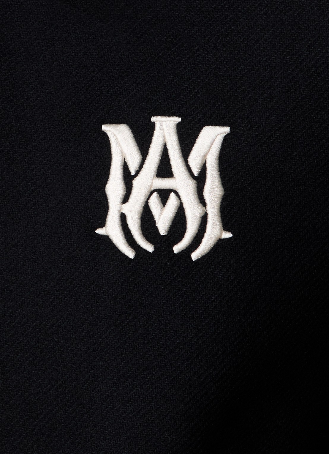AMIRI Ma Band baseball jack in wolblend met steekzakken - detail 4 zwart
