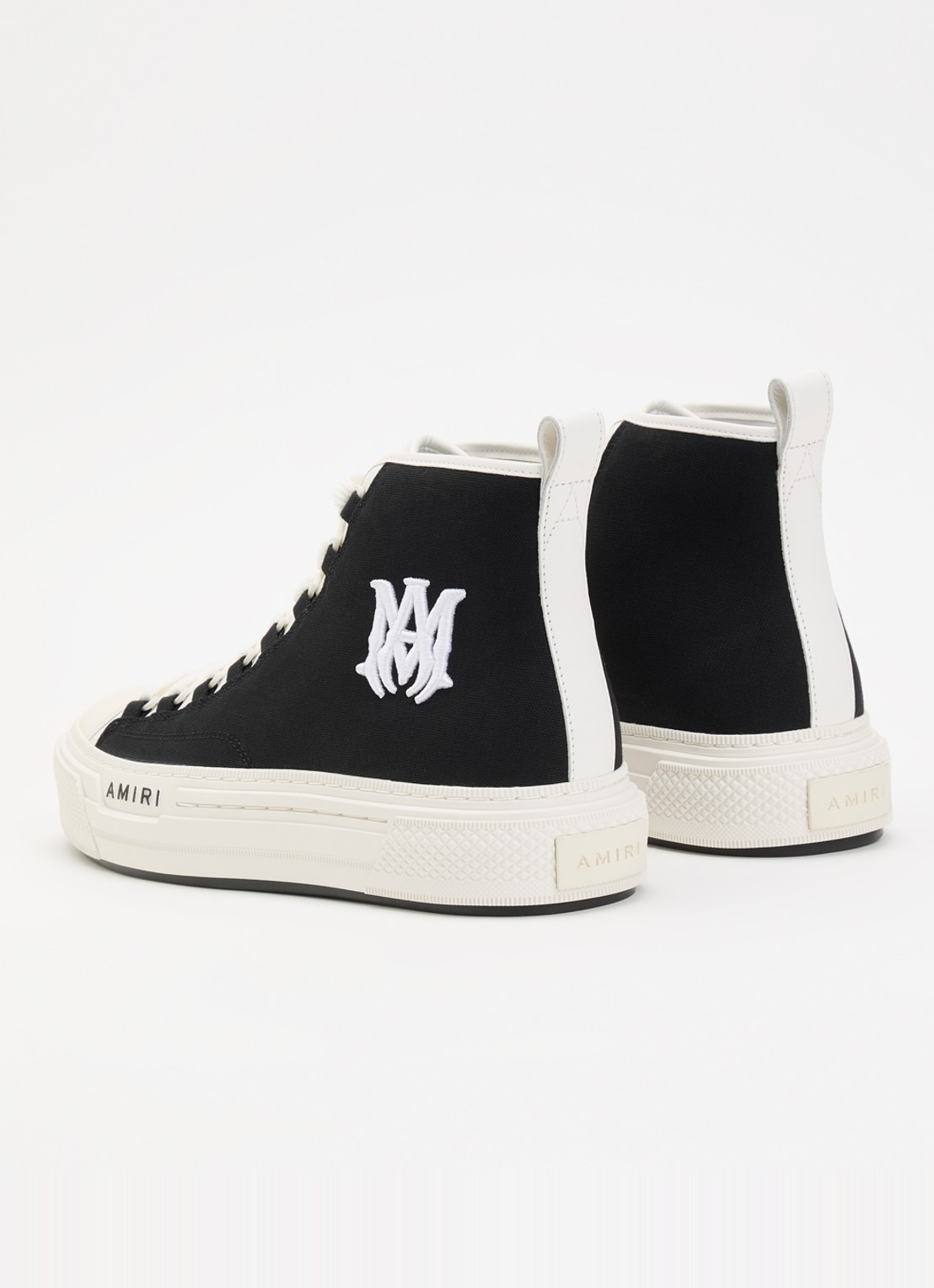 AMIRI MA Court Hi sneaker van canvas met details van leer - achterkant 4 zwart