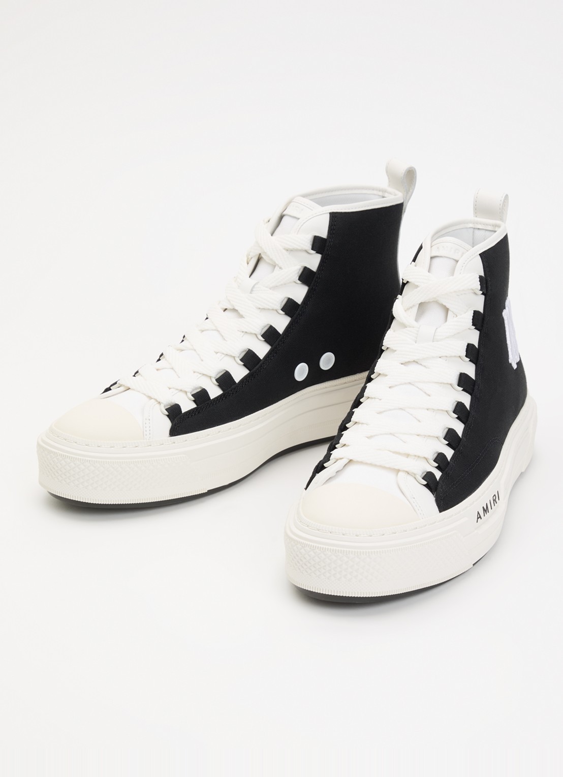 AMIRI MA Court Hi sneaker van canvas met details van leer - detail zwart