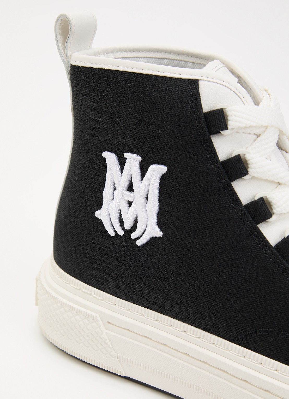 AMIRI MA Court Hi sneaker van canvas met details van leer - detail 3 zwart