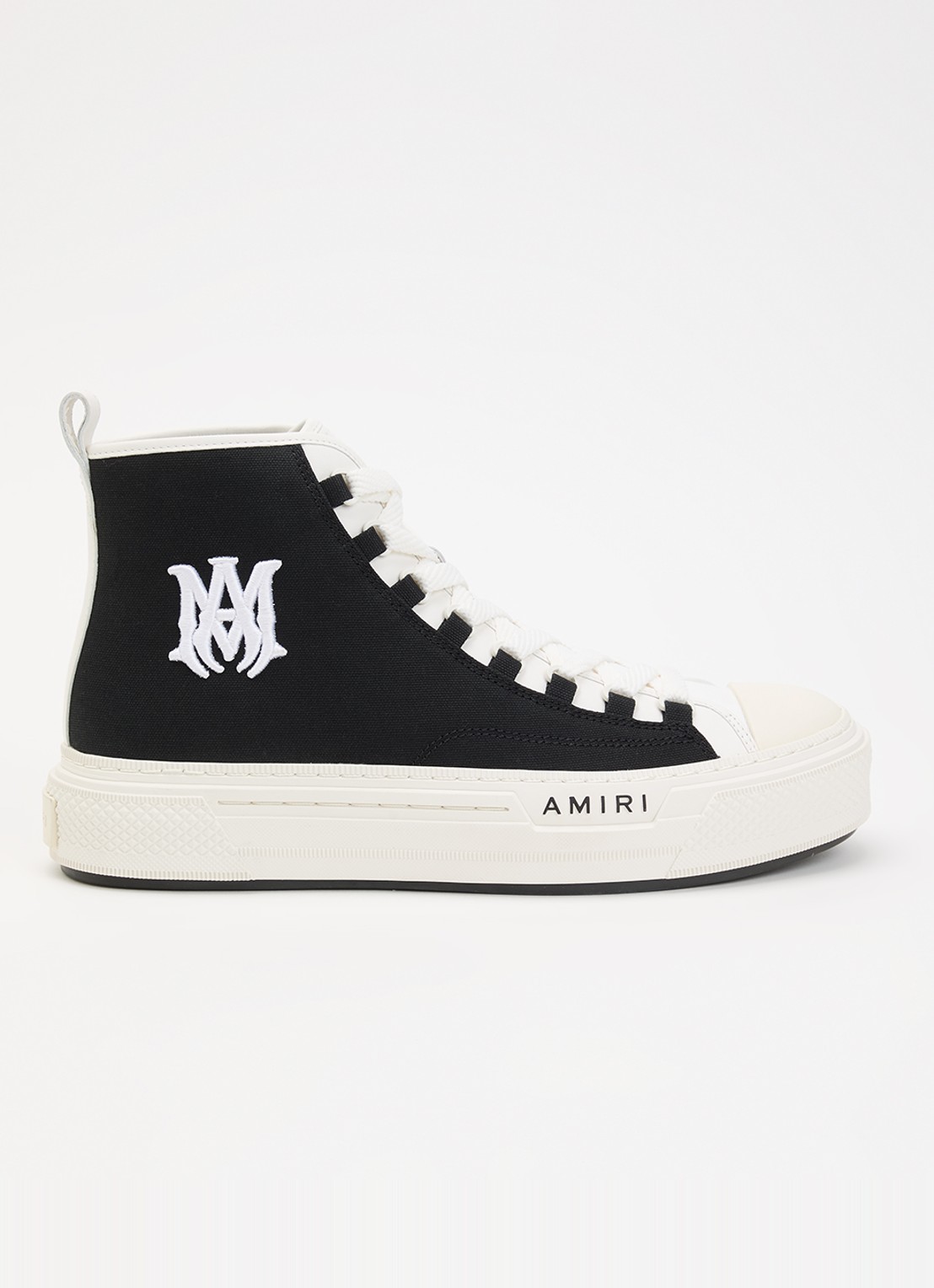 AMIRI MA Court Hi sneaker van canvas met details van leer - voorkant 5 zwart
