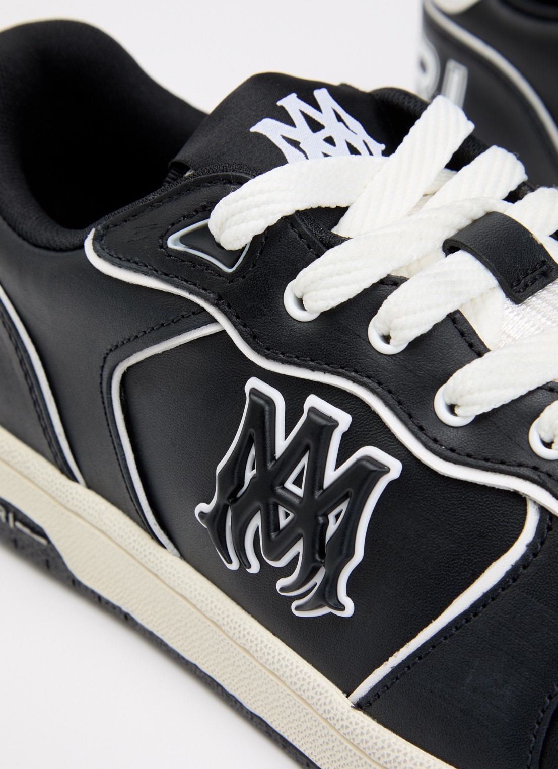 AMIRI Newport sneaker van leer met logo - detail 6 zwart