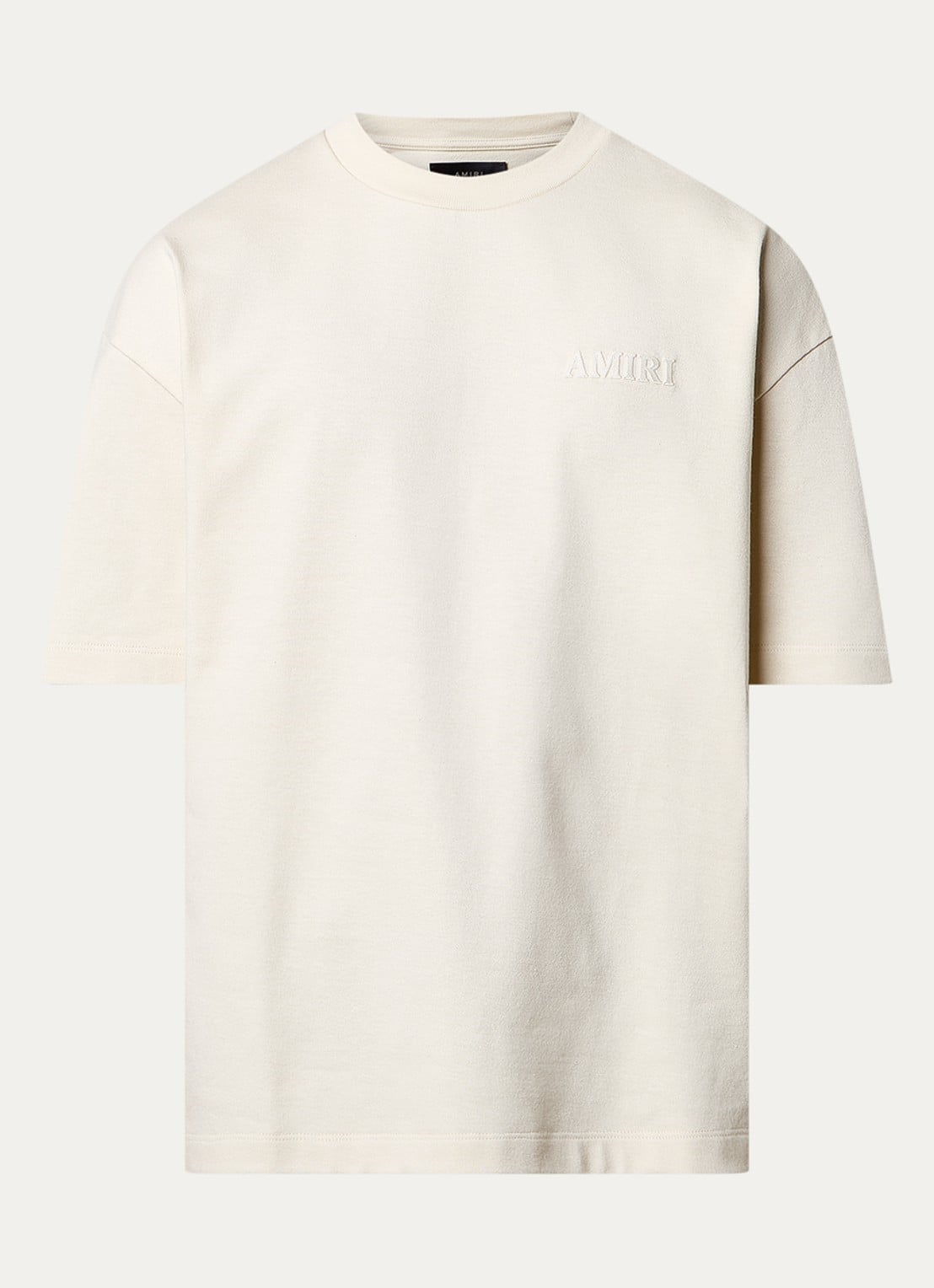 AMIRI Oversized T-shirt met logo- en backprint - voorkant 3 gebroken wit