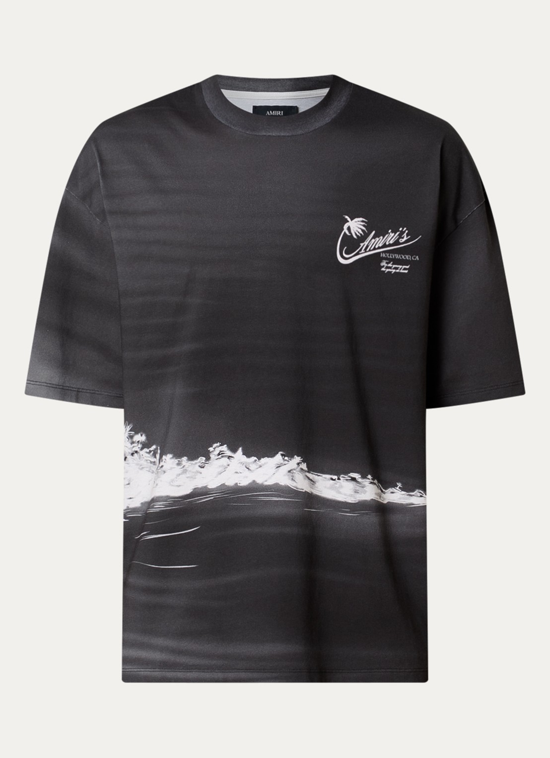 AMIRI Palm T-shirt met logo en print - voorkant 4 antraciet