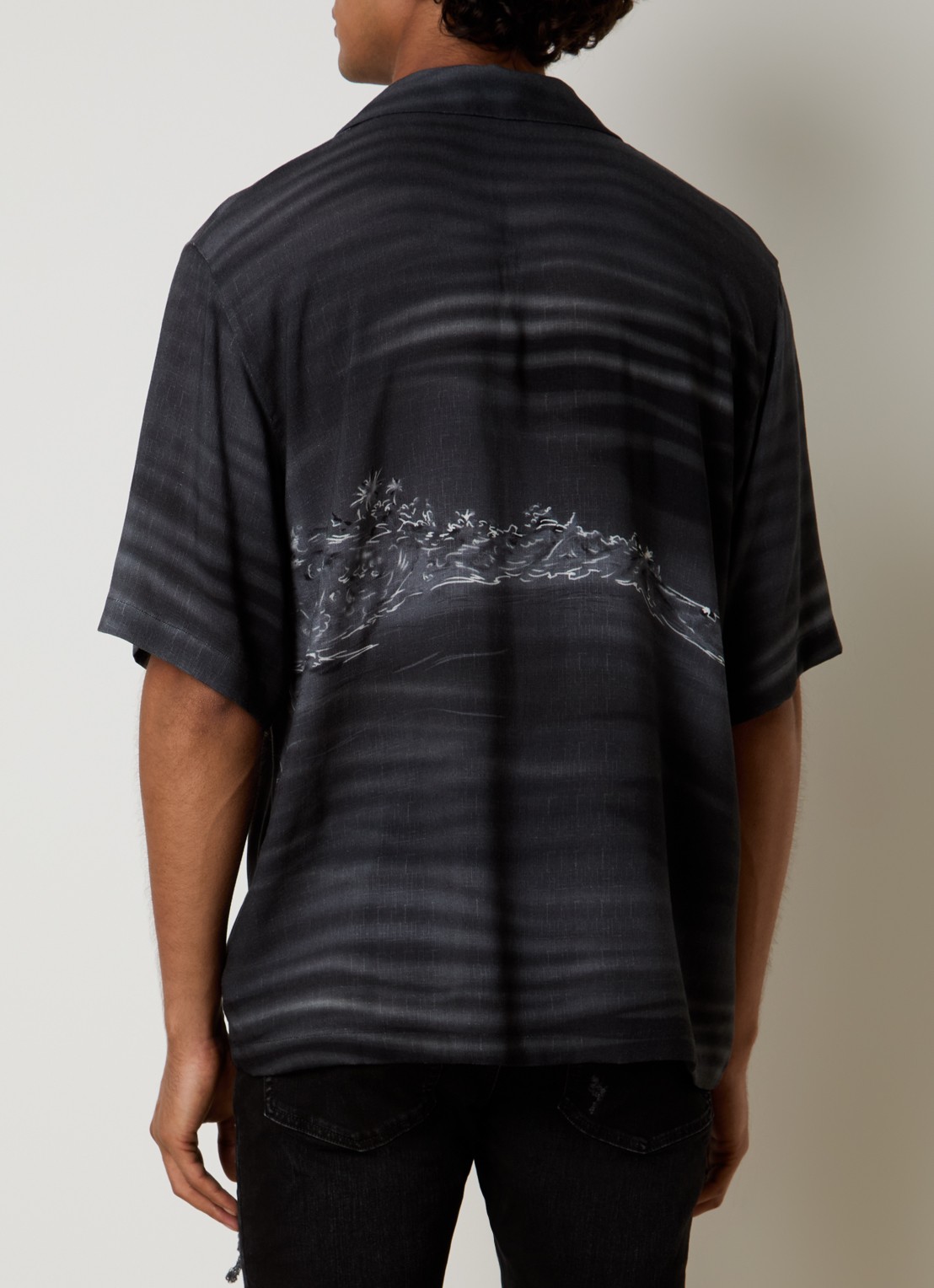 AMIRI Palms regular fit overhemd met print - achterkant 3 zwart