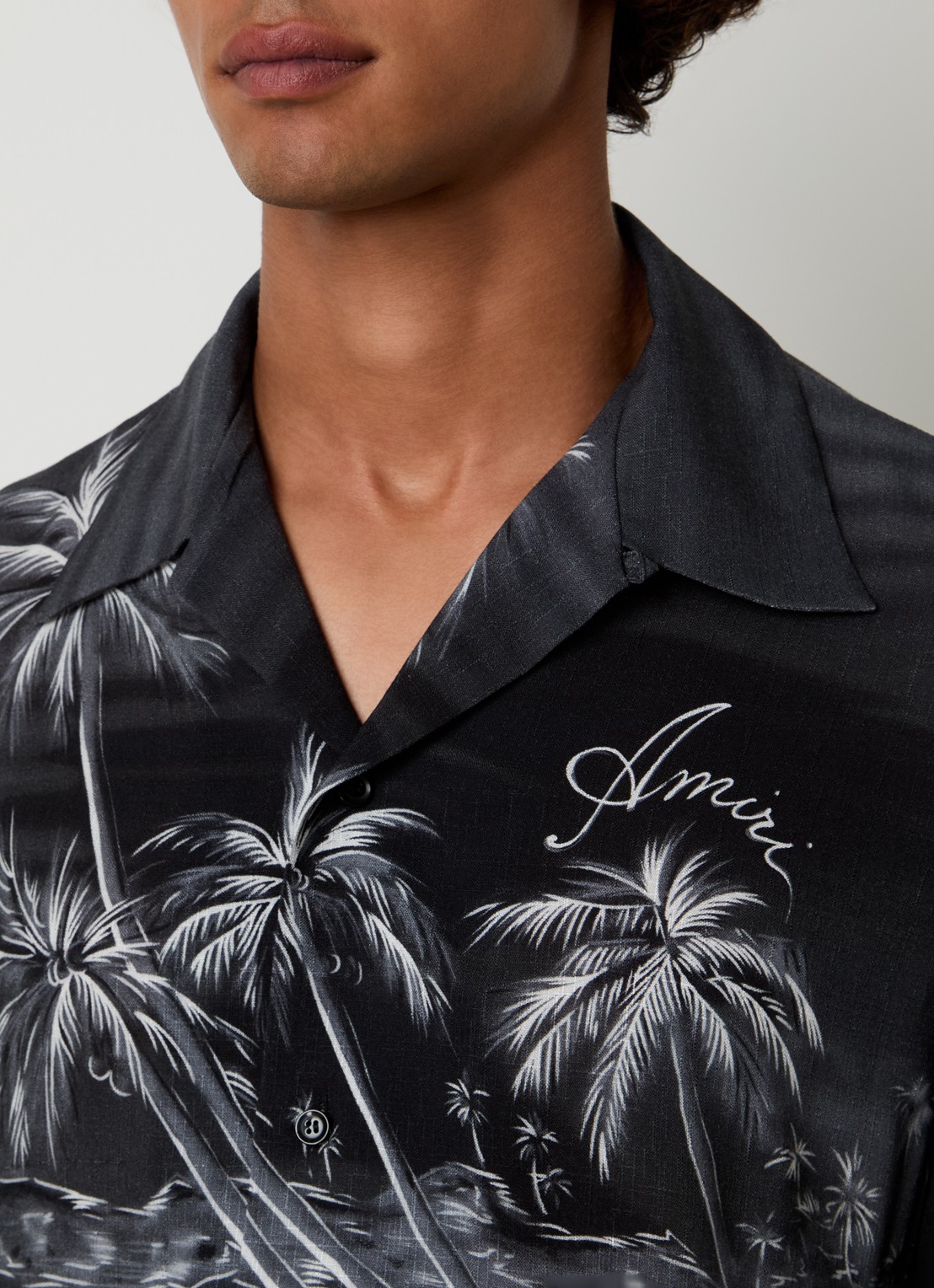 AMIRI Palms regular fit overhemd met print - detail 5 zwart