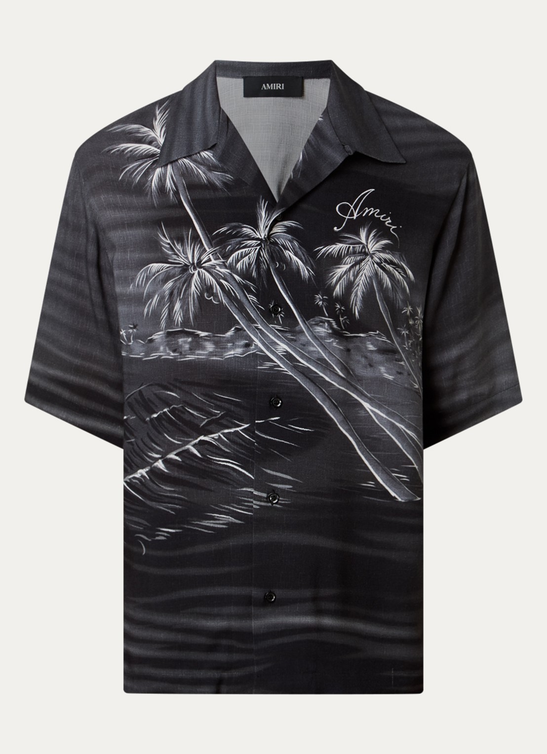 AMIRI Palms regular fit overhemd met print - voorkant zwart