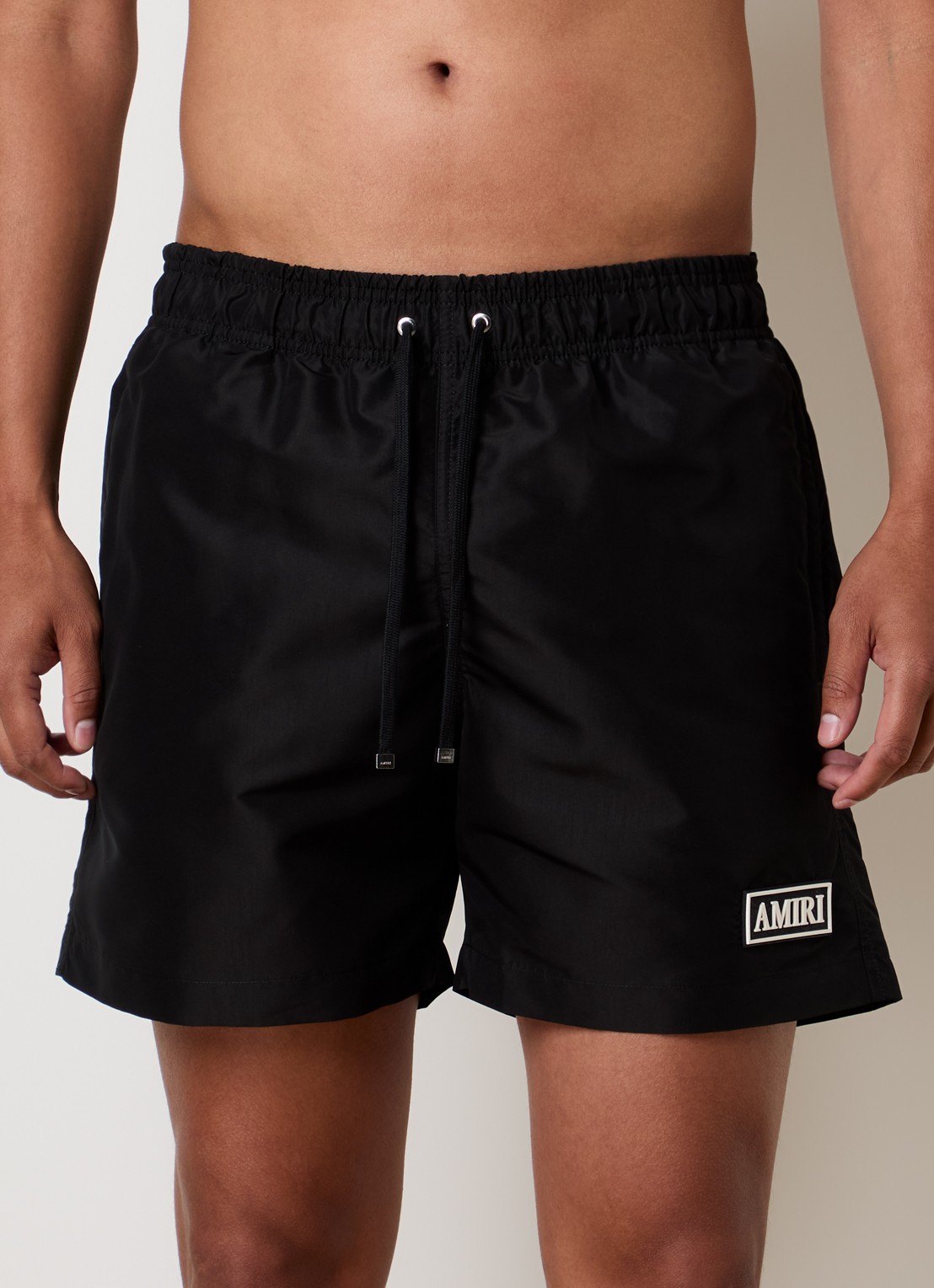 AMIRI Patch zwemshort met 3D logo en steekzakken - detail 4 zwart