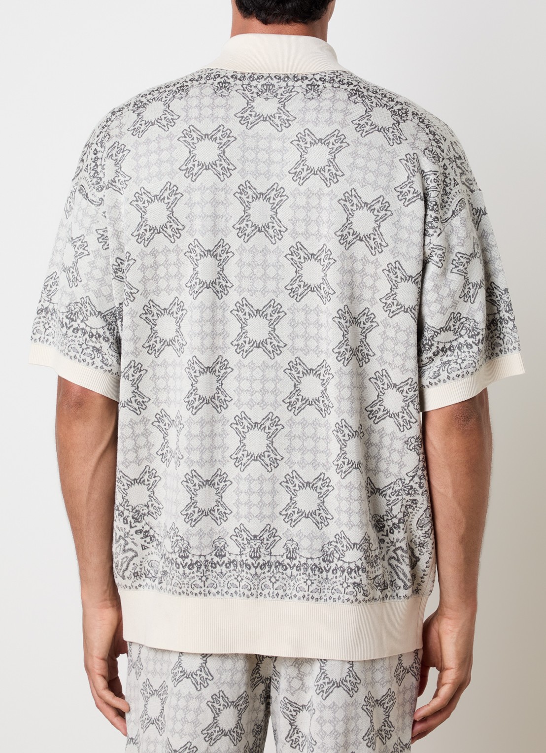 AMIRI Regular fit overhemd met print - achterkant 3 donkerbeige