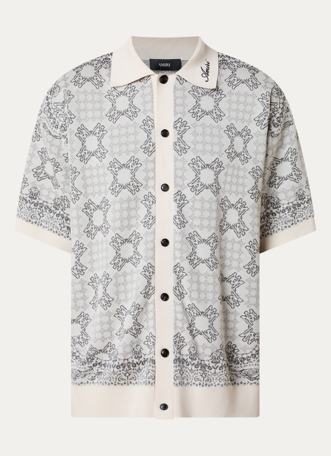 AMIRI Regular fit overhemd met print - voorkant 4 donkerbeige
