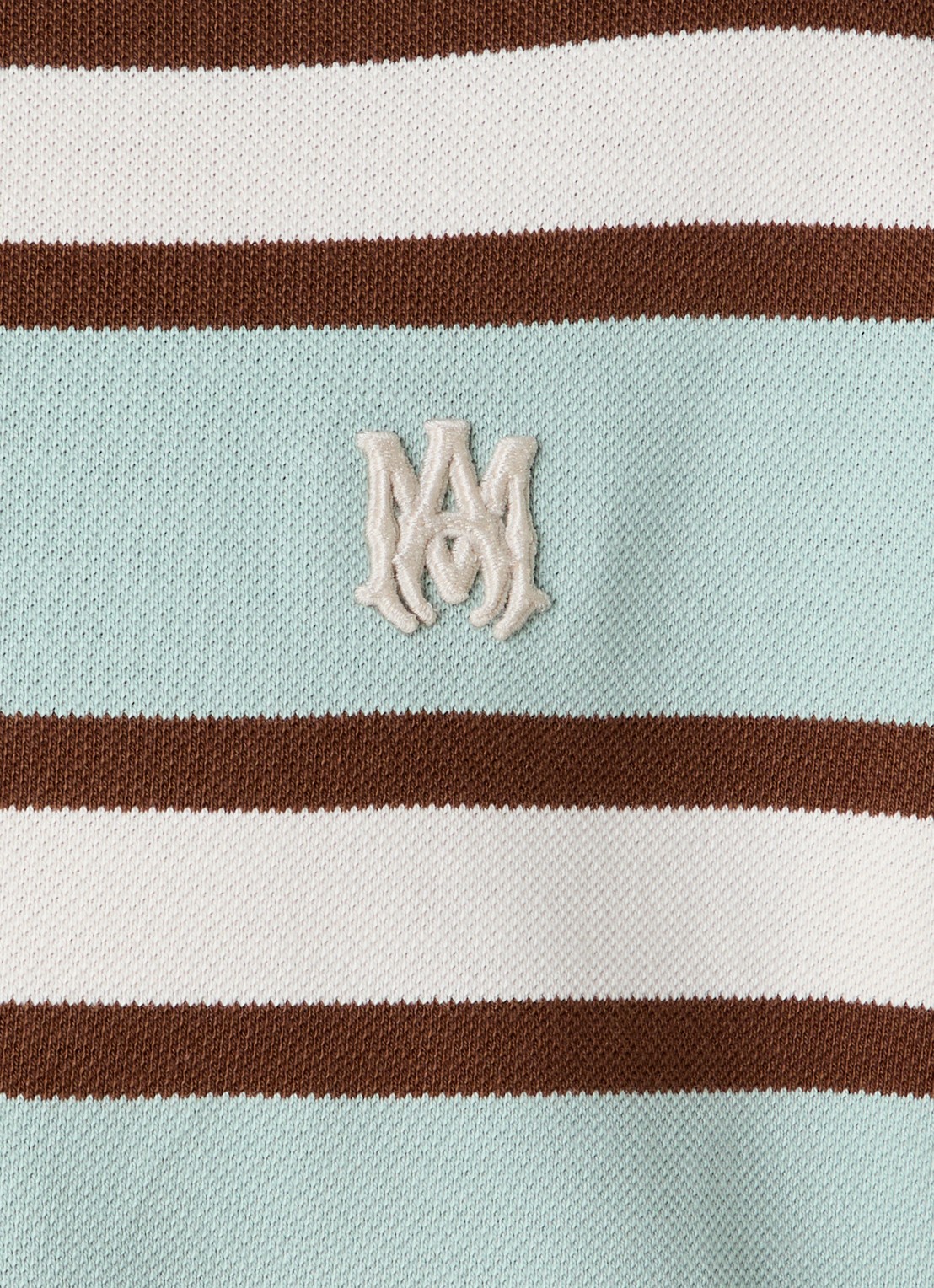 AMIRI Regular fit polo met streepprint en logo - detail 3 mint