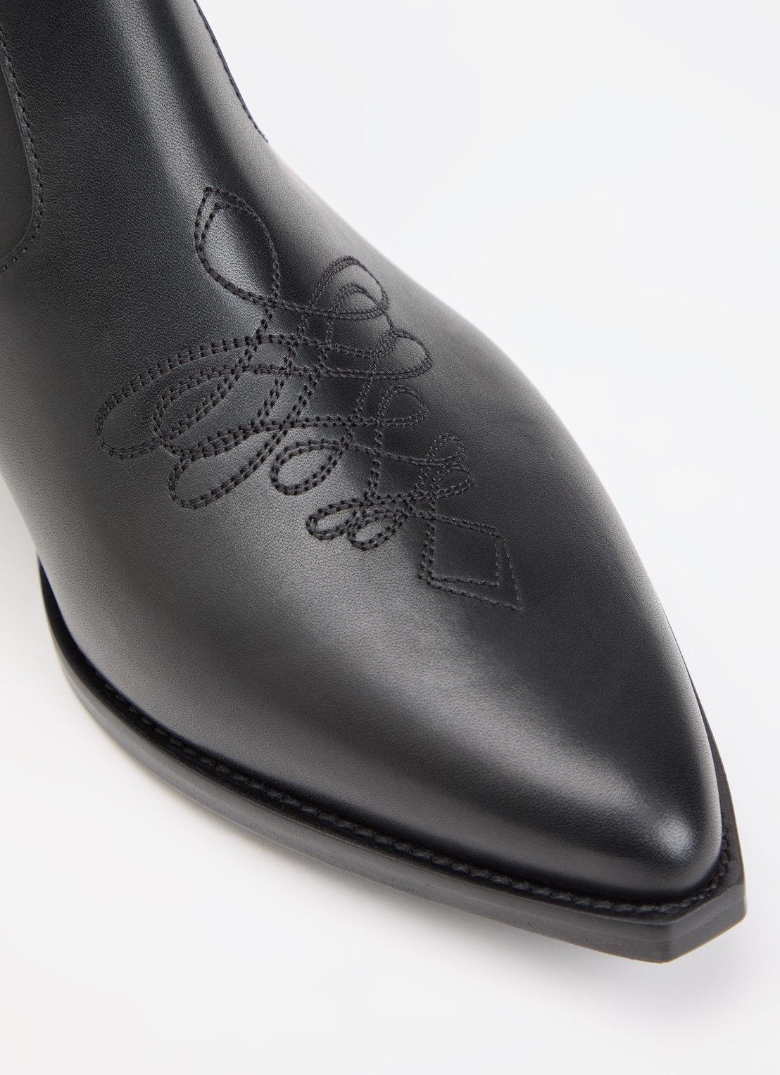 AMIRI Ryder cowboylaars van leer met metallic detail - detail 3 zwart