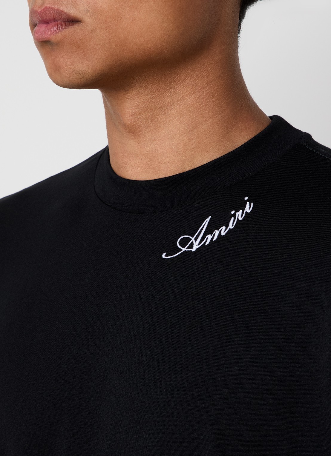 AMIRI Script T-shirt met logo - detail 3 zwart