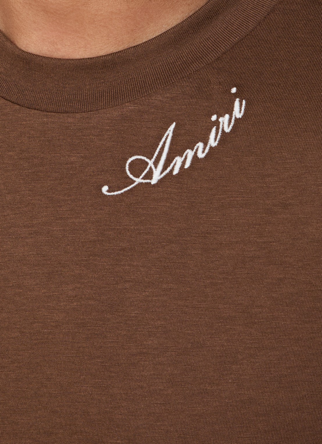 AMIRI Script T-shirt met logo - detail 5 cognac