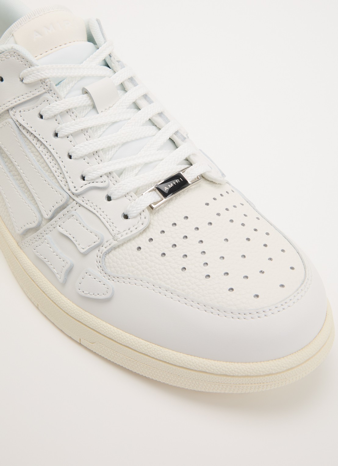 AMIRI Skel top sneaker van leer - detail 4 ivoor