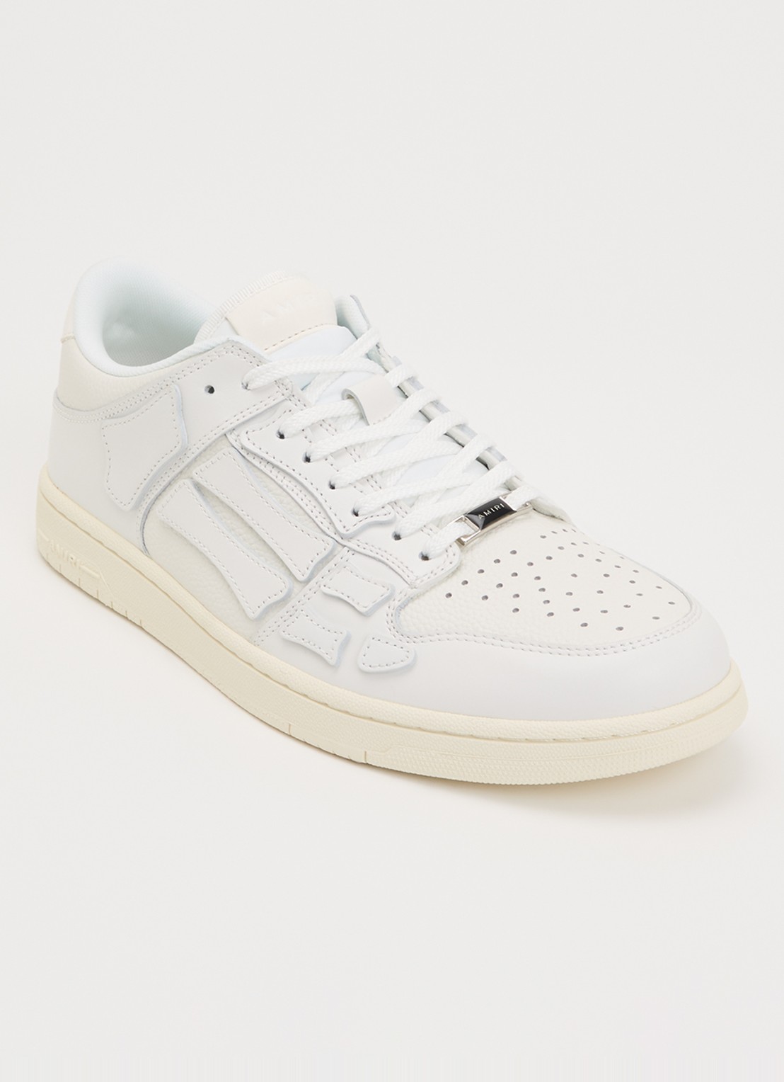 AMIRI Skel top sneaker van leer - voorkant 5 ivoor