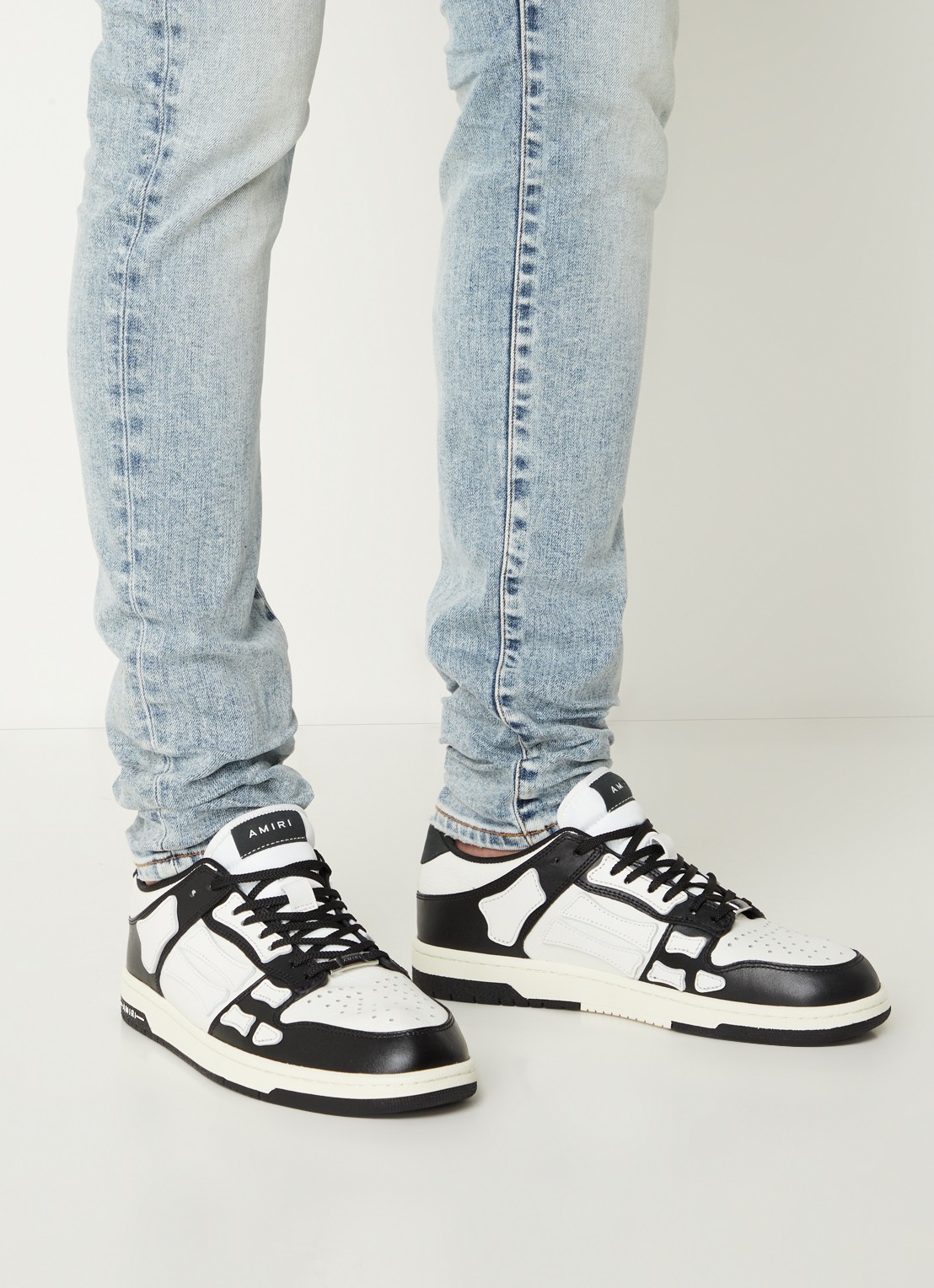 AMIRI Skel Top sneaker van leer - voorkant 2 zwart