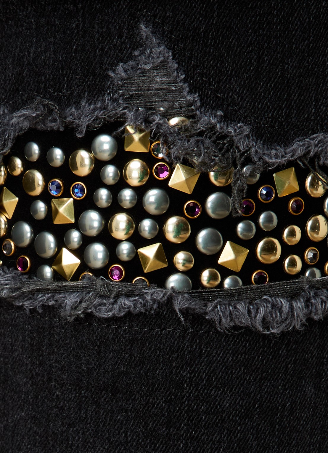 AMIRI Skinny jeans met studs - detail 5 zwart