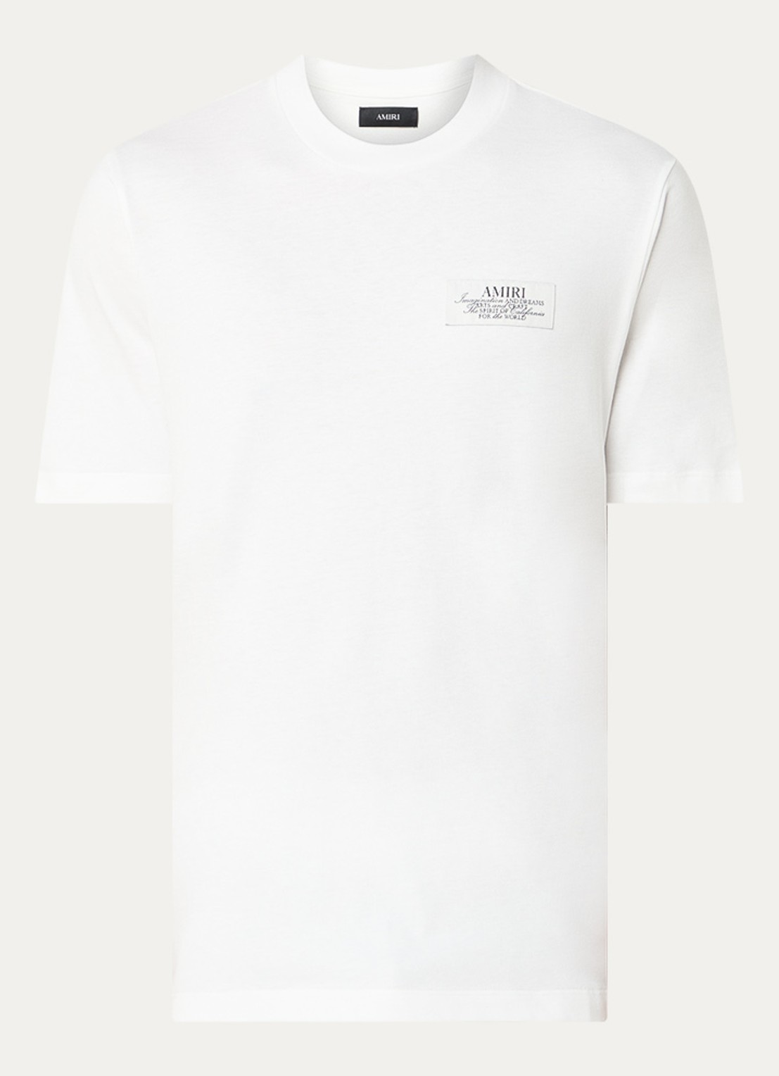 AMIRI Spirit T-shirt met logo- en backprint - voorkant gebroken wit