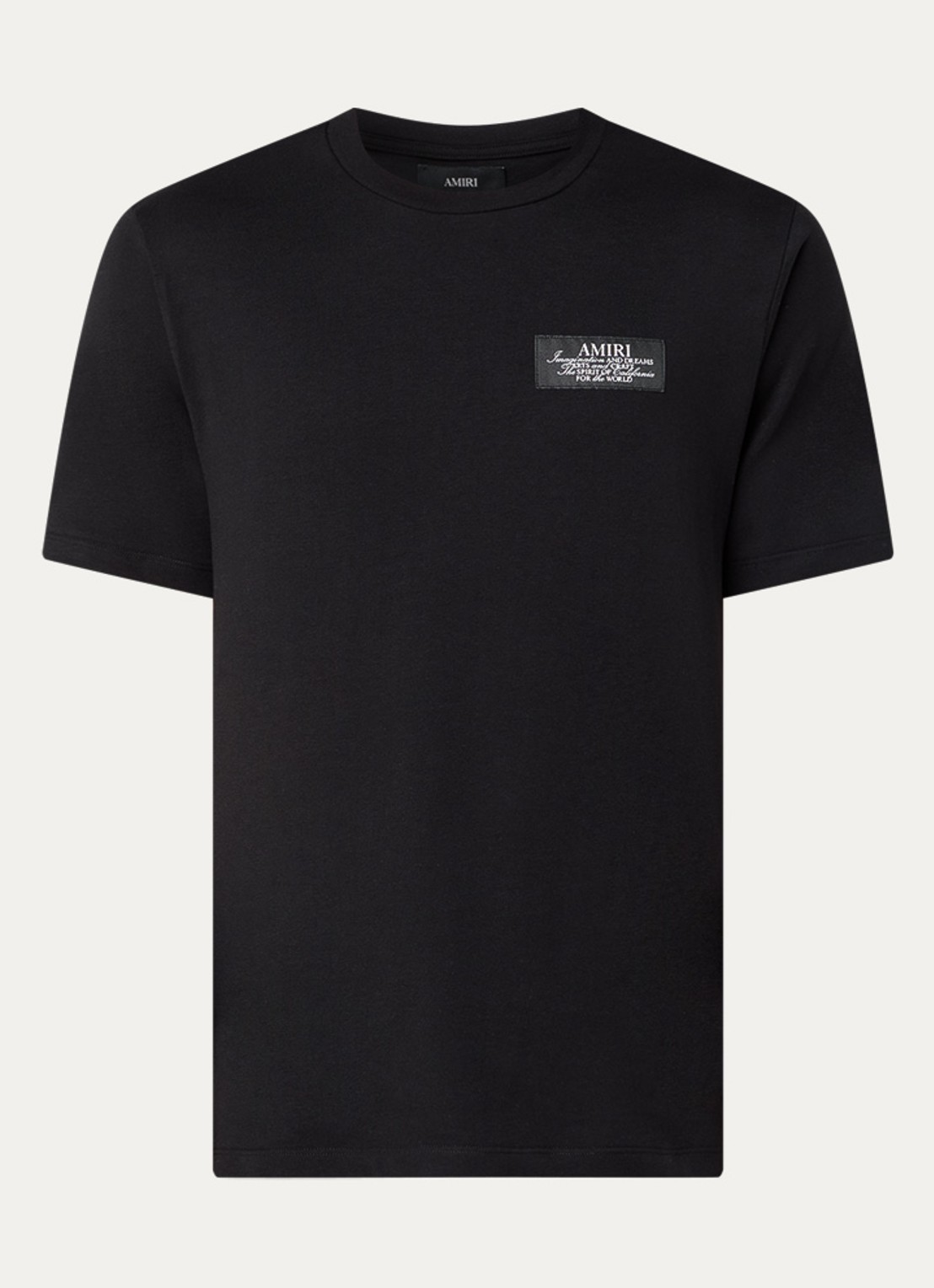 AMIRI Spirit T-shirt met logo- en backprint - voorkant 3 zwart