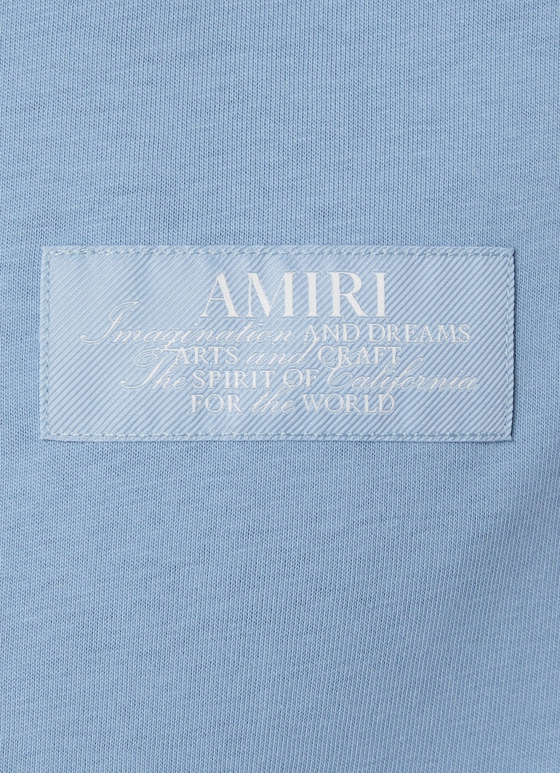 AMIRI Spirit T-shirt met logo- en backprint - detail 2 lichtblauw