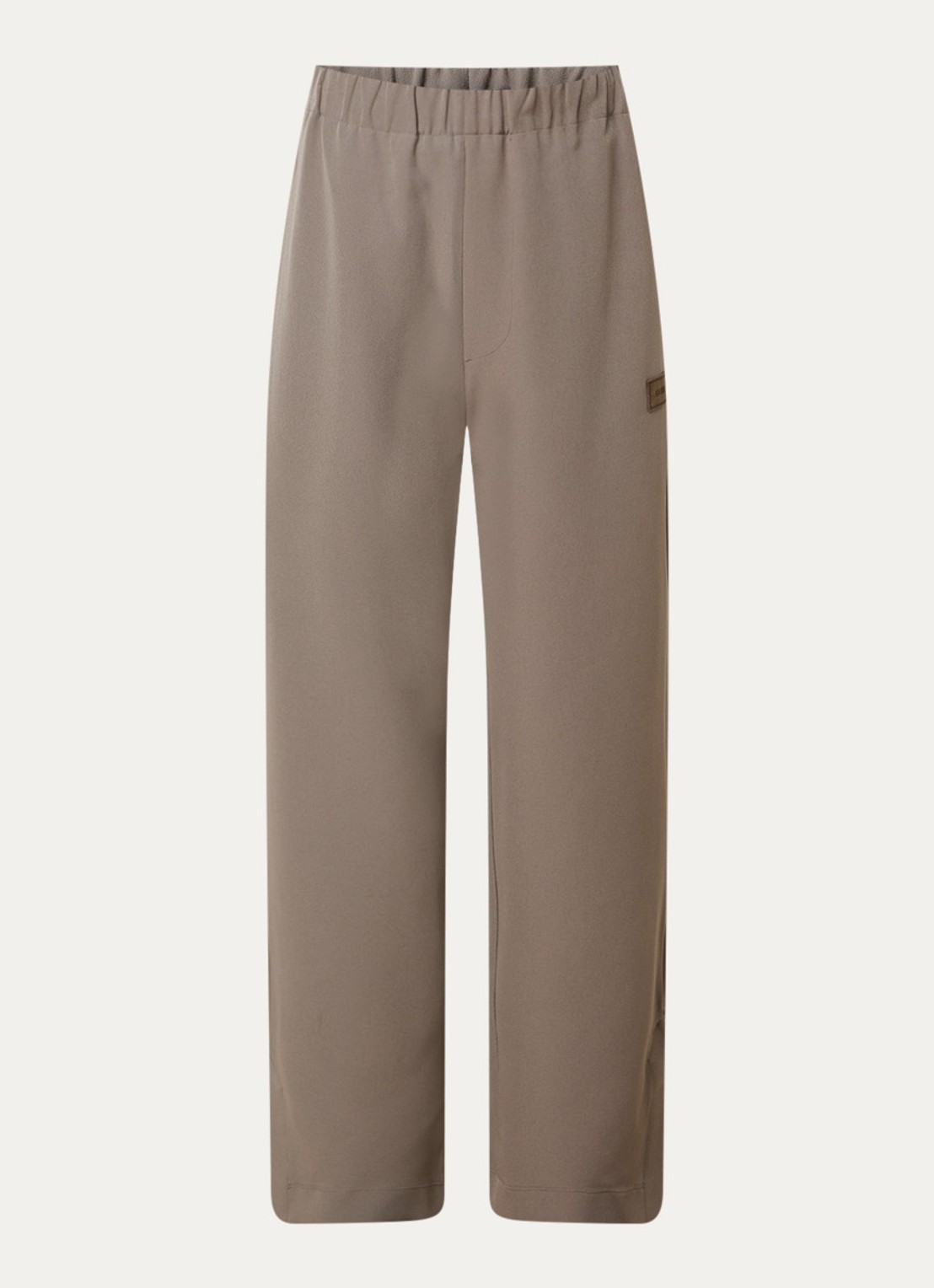 AMIRI Straight fit trackpants met steekzakken en logo - voorkant donkerbeige