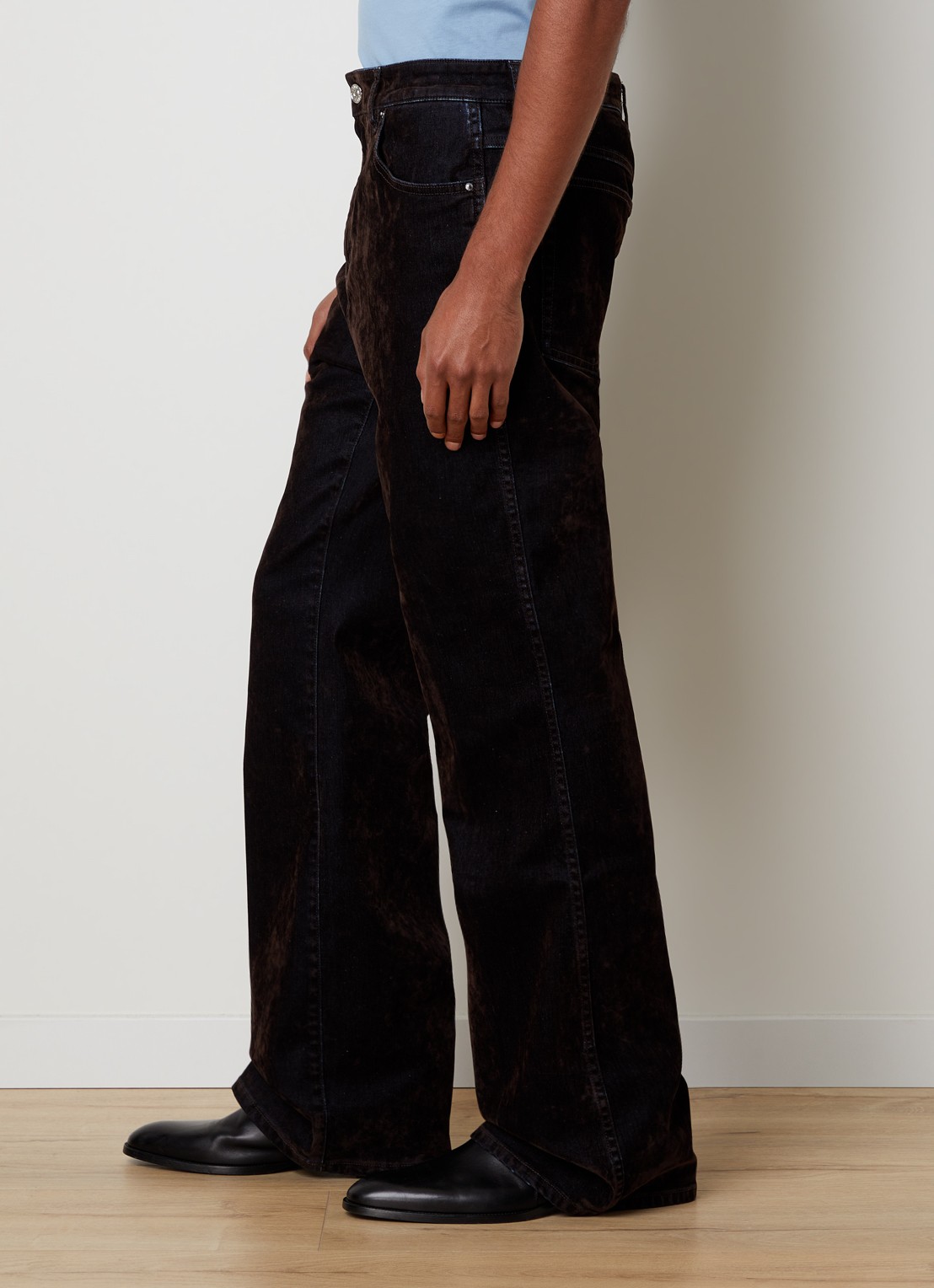 AMIRI Straight leg jeans met gekleurde wassing - detail 2 donkerbruin