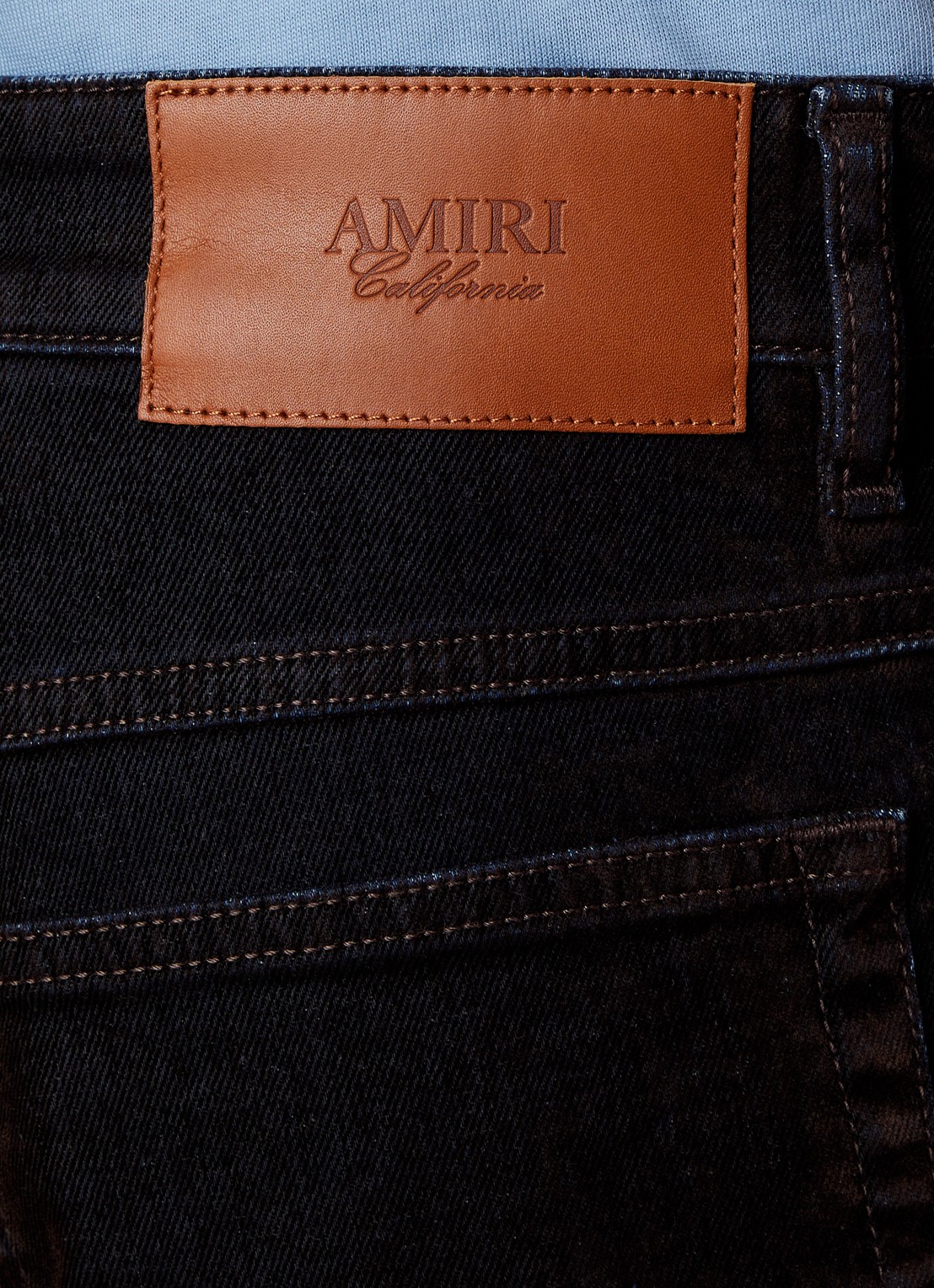 AMIRI Straight leg jeans met gekleurde wassing - detail 3 donkerbruin