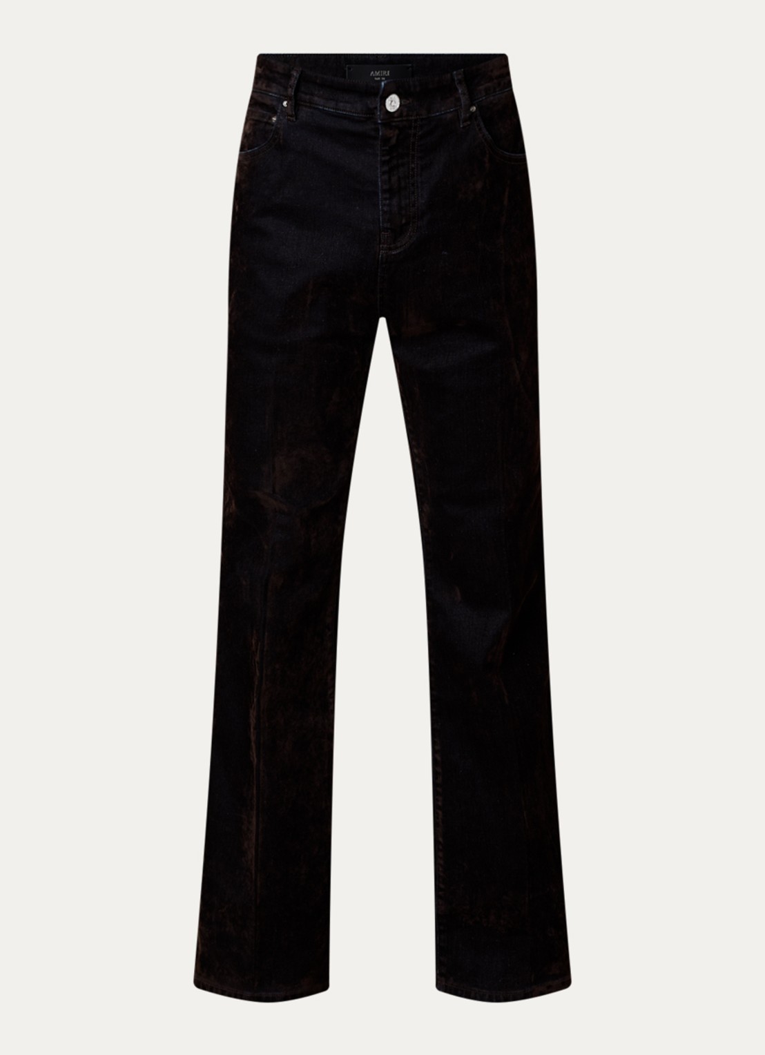 AMIRI Straight leg jeans met gekleurde wassing - voorkant 5 donkerbruin
