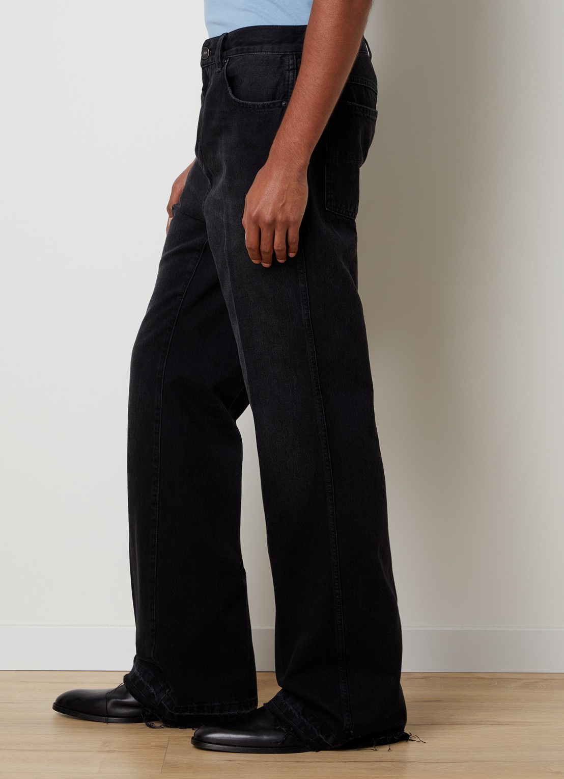 AMIRI Straight leg jeans met verwassen afwerking - detail 5 zwart