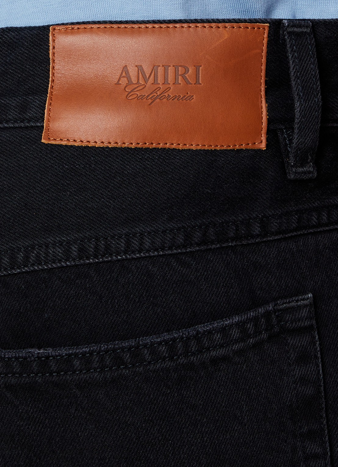 AMIRI Straight leg jeans met verwassen afwerking - detail 6 zwart
