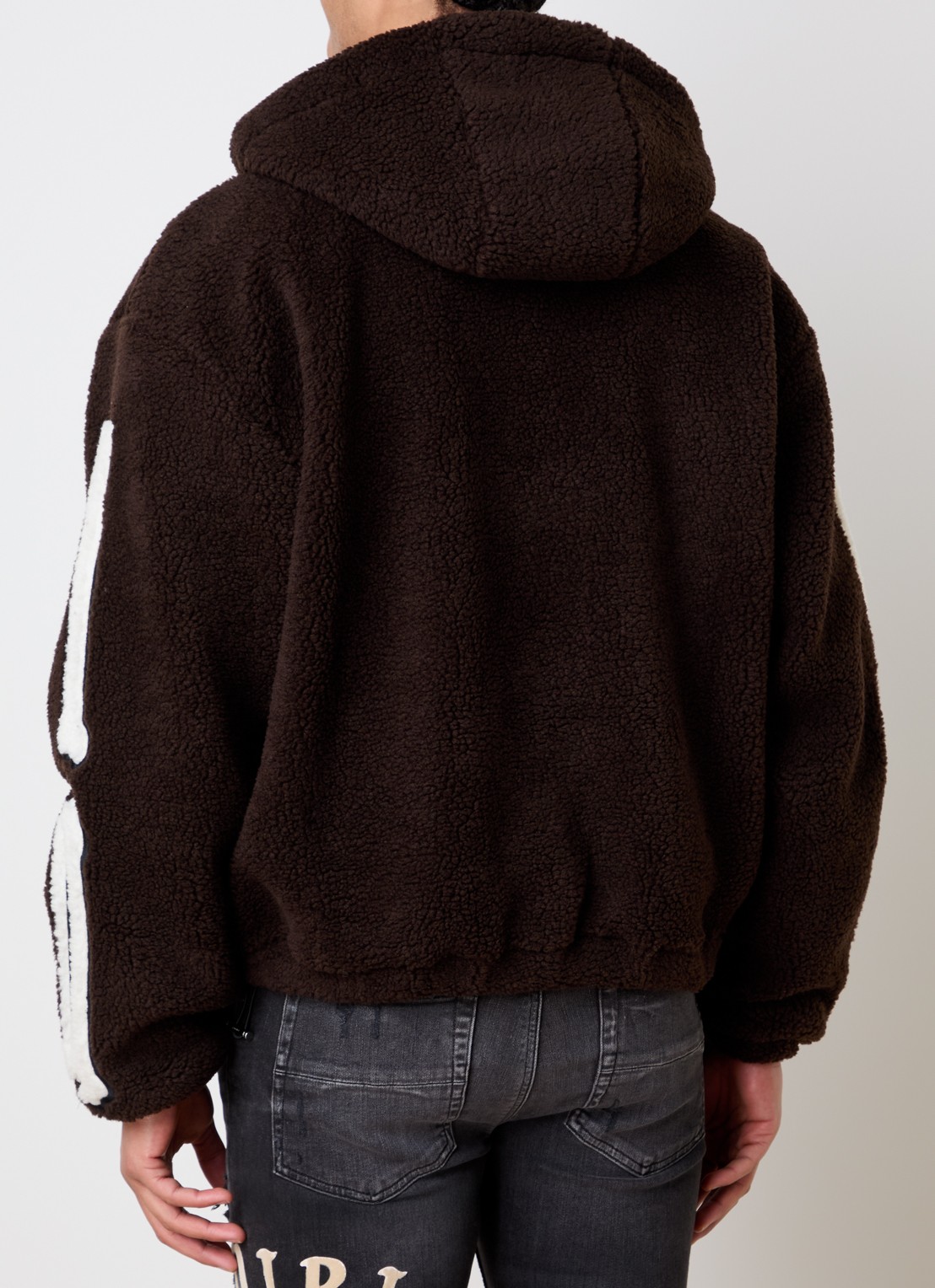AMIRI Sweatvest met logo en steekzakken - achterkant 3 donkerbruin