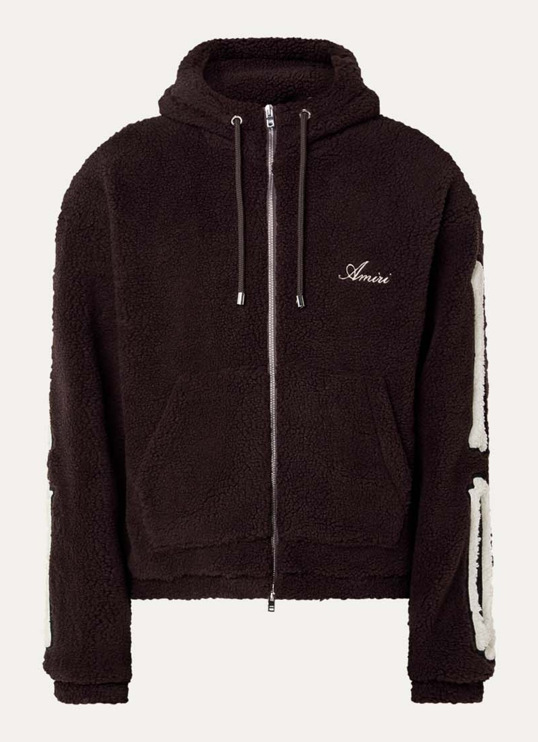 AMIRI Sweatvest met logo en steekzakken - voorkant donkerbruin
