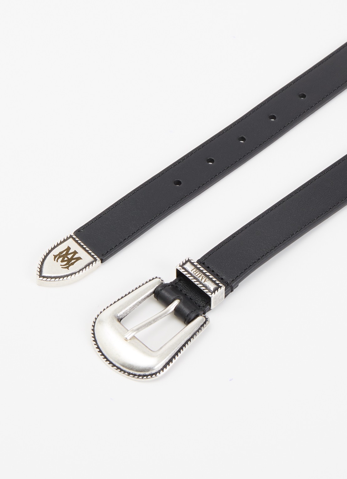 AMIRI Western riem van leer  - detail 2 zwart