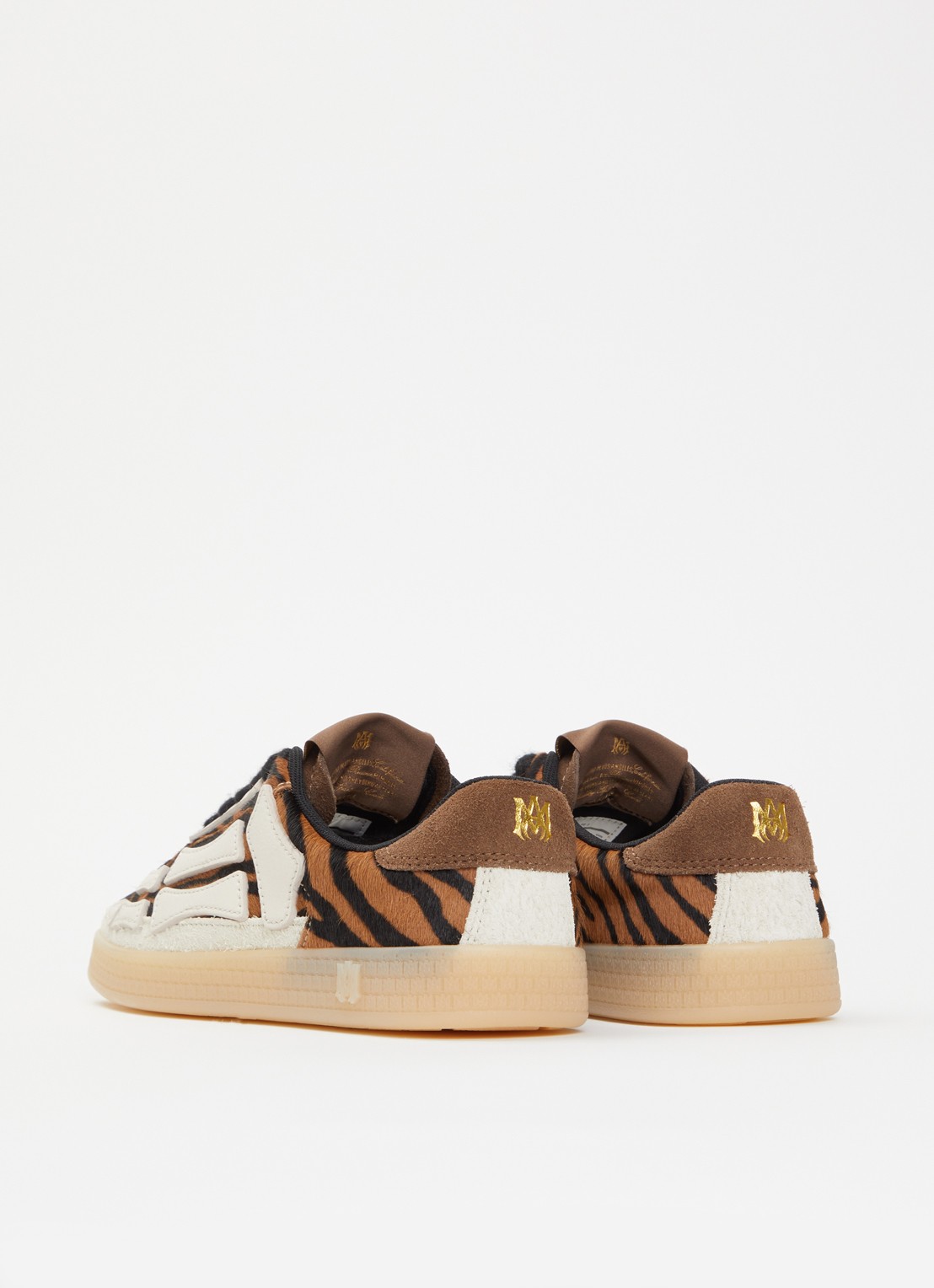 AMIRI Zebra Pacific Bones sneaker van leer met suède details - achterkant 6 bruin