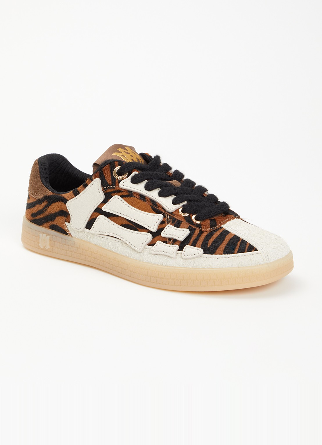 AMIRI Zebra Pacific Bones sneaker van leer met suède details - voorkant 5 bruin