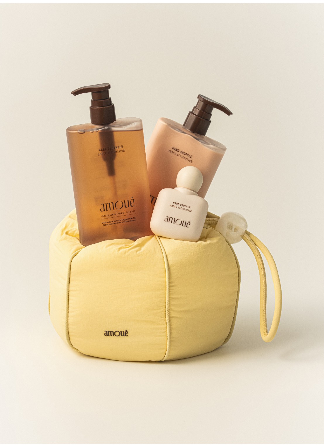 Amoué Limited Edition Pouchette - make-up tas - voorkant 2 butter yellow