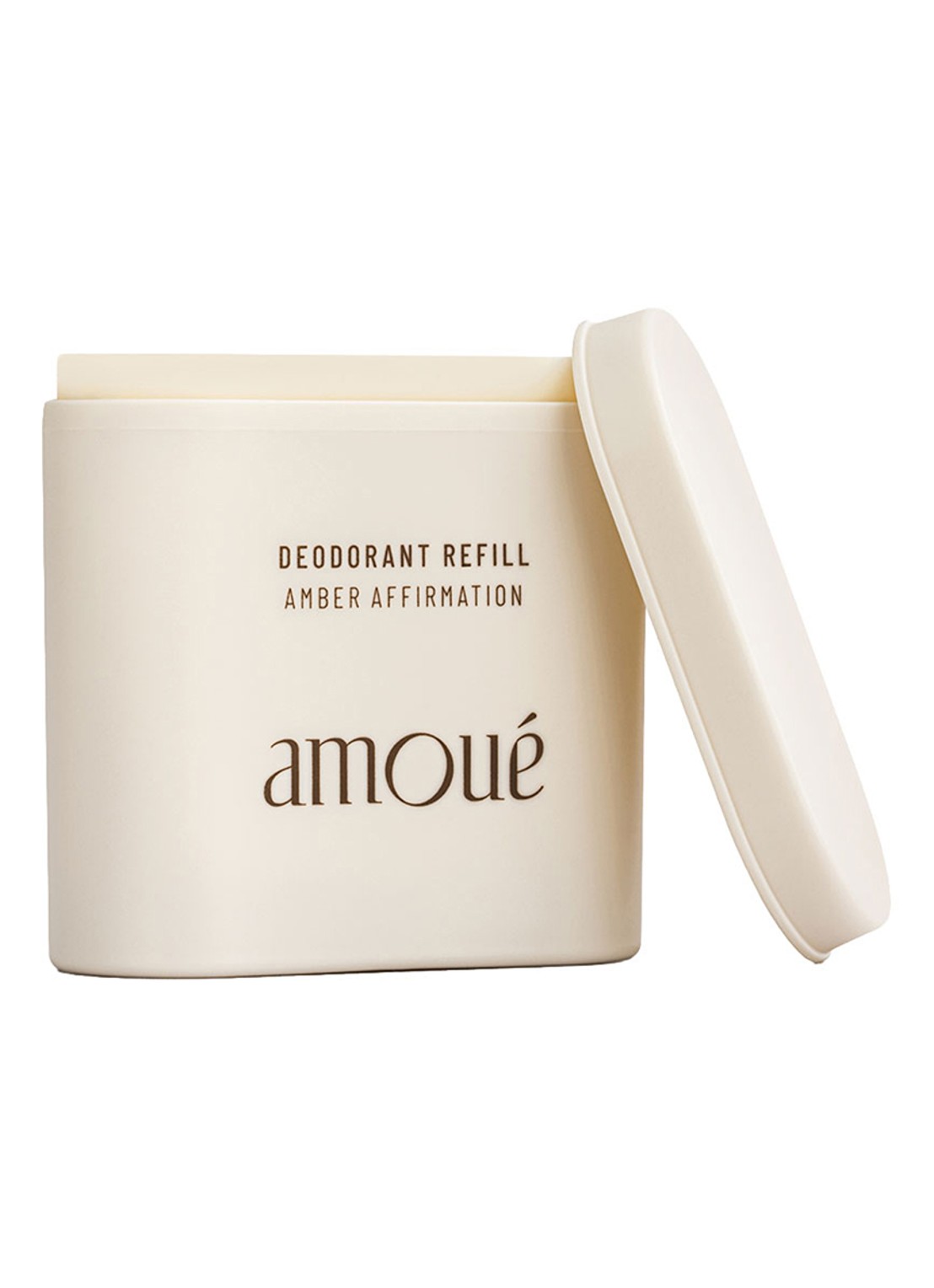 Amoué Refill Santal Skin Aluminium-Free Cooling Deodorant - aluminiumvrije deodorant navulling - voorkant 2 amber affirmation