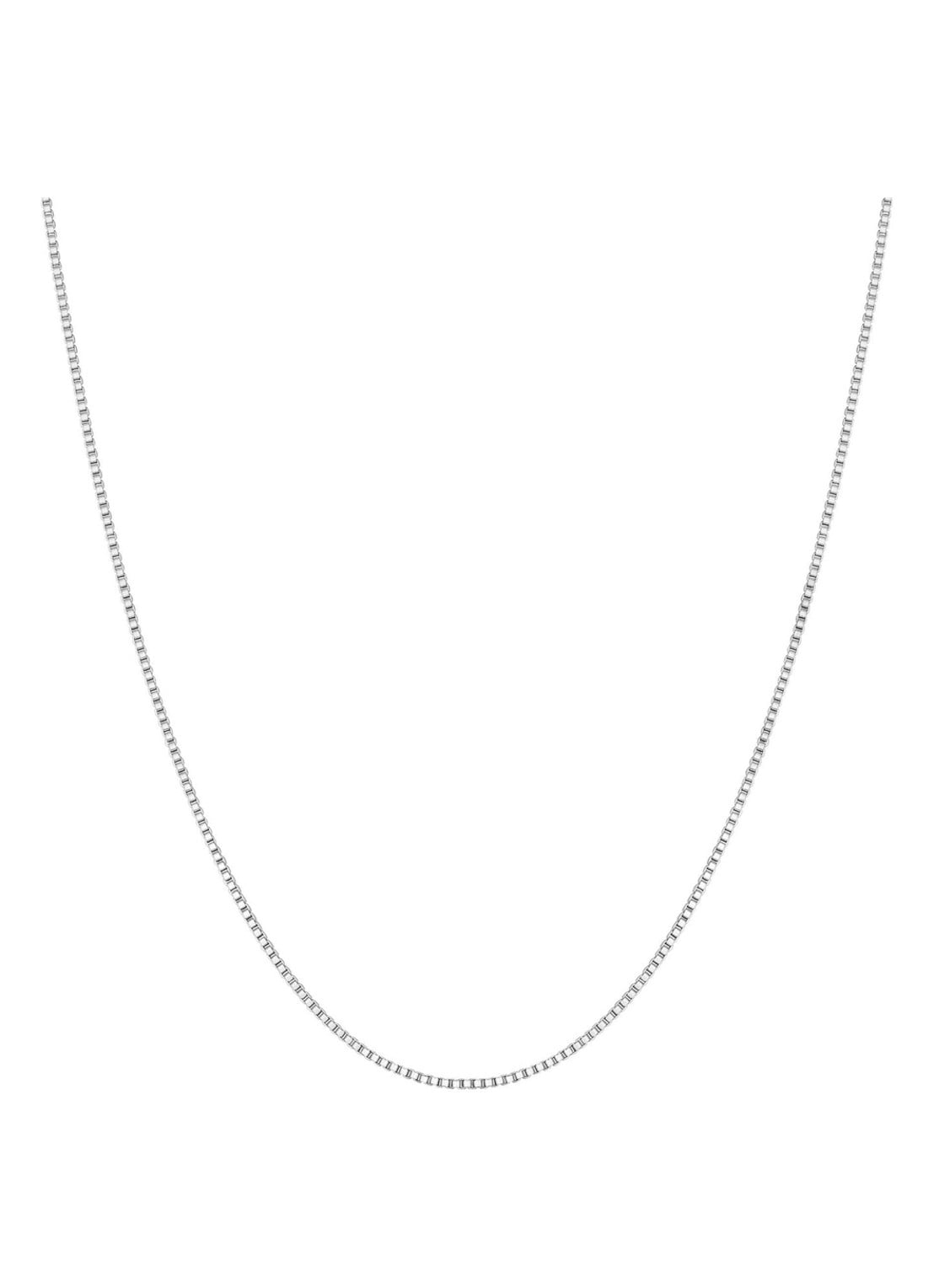 Ania Haie Box ketting S van zilver - voorkant zilver