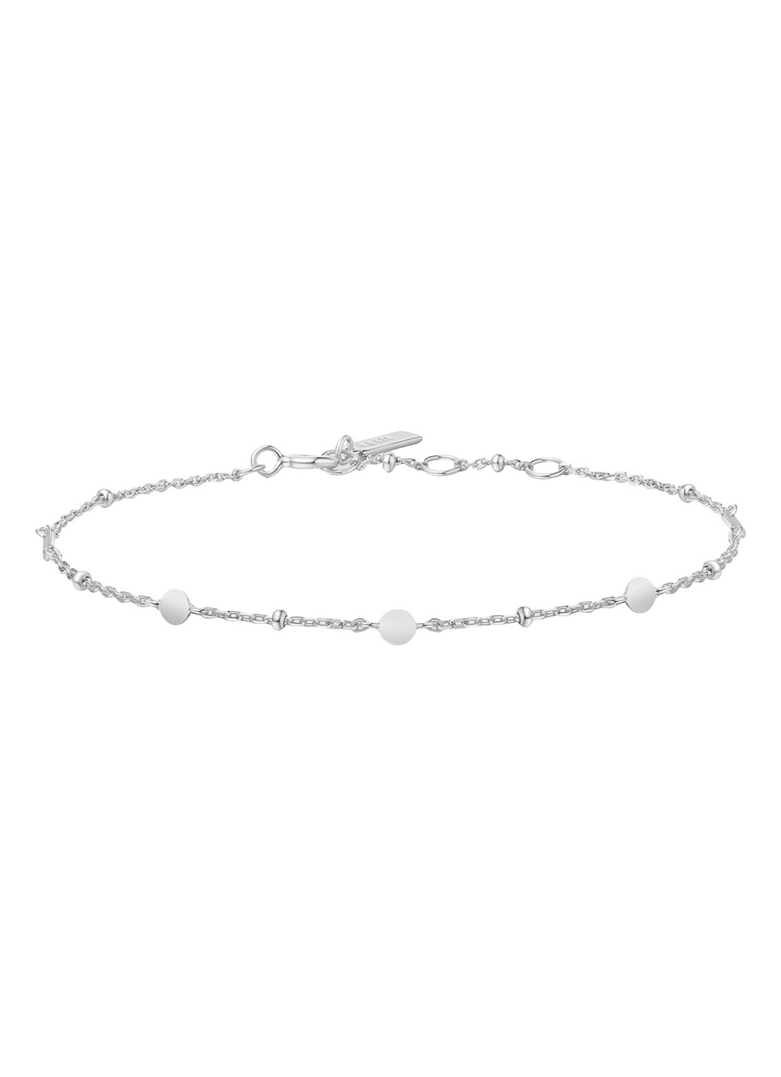 Ania Haie Disc Station armband S van zilver - voorkant zilver