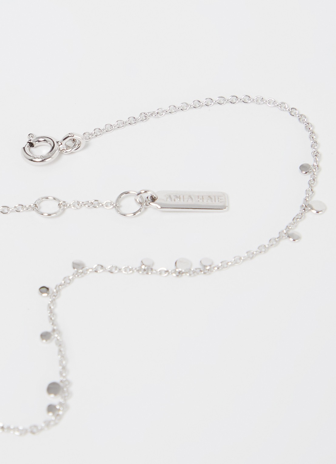 Ania Haie Geometry Mixed Discs armband M van zilver - detail 3 zilver