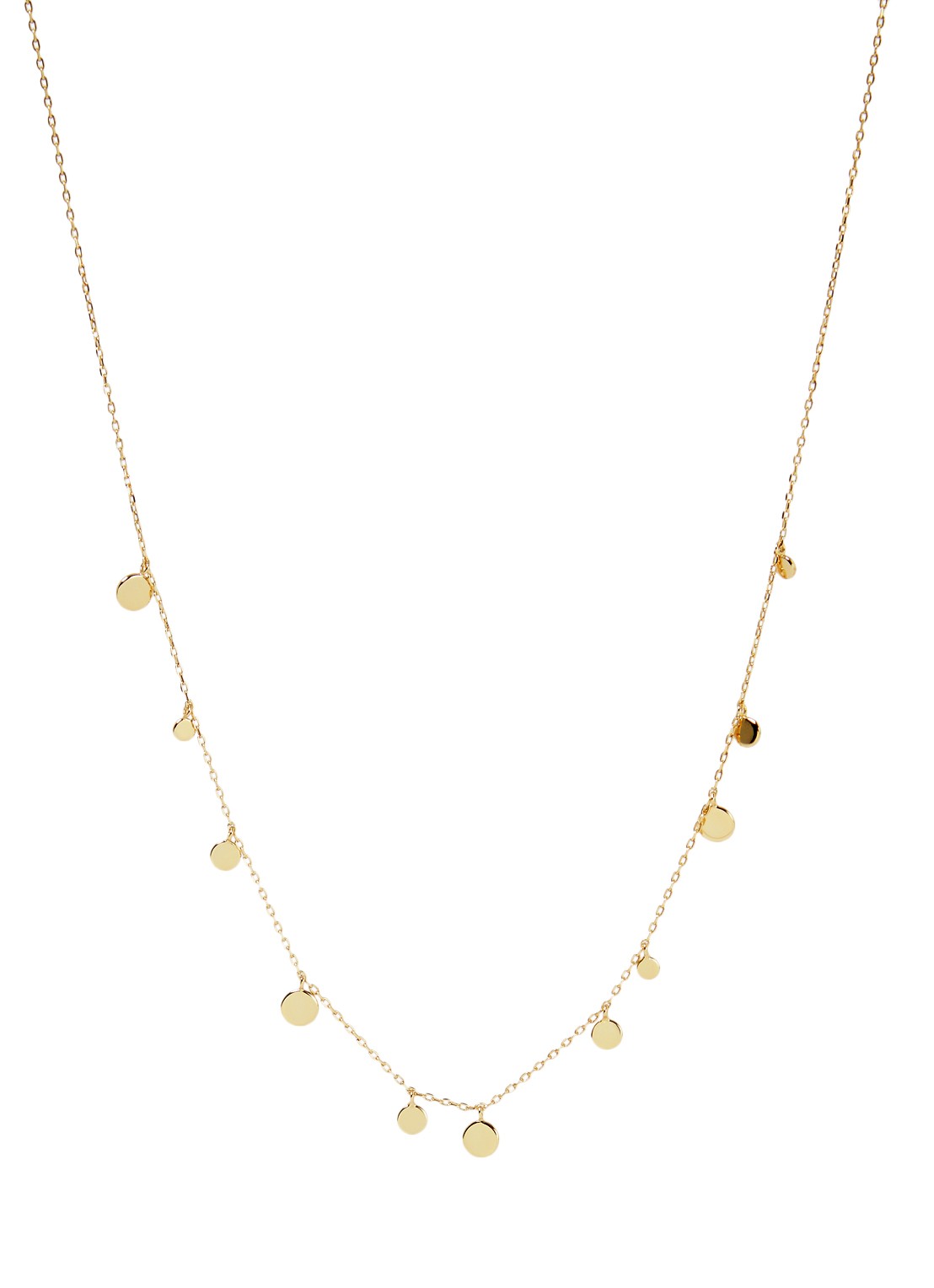 Ania Haie Geometry Mixed Discs ketting M van zilver - voorkant goud